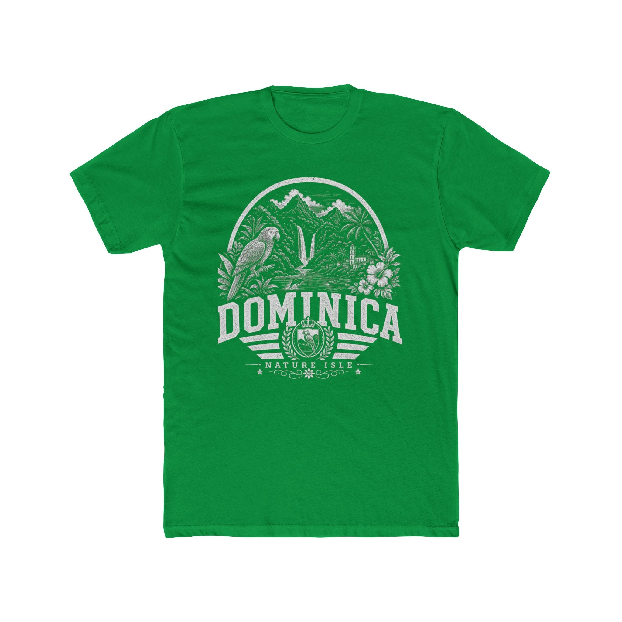 Dominica vintage landmarks men's tee — iconic landmark design | Nameshi Destinations (view 6)
