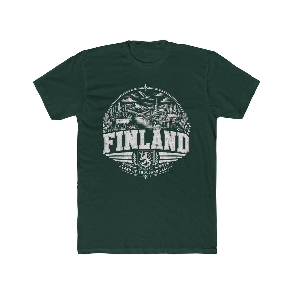 Finland vintage landmarks men's tee — iconic landmark design | Nameshi Destinations (view 7)