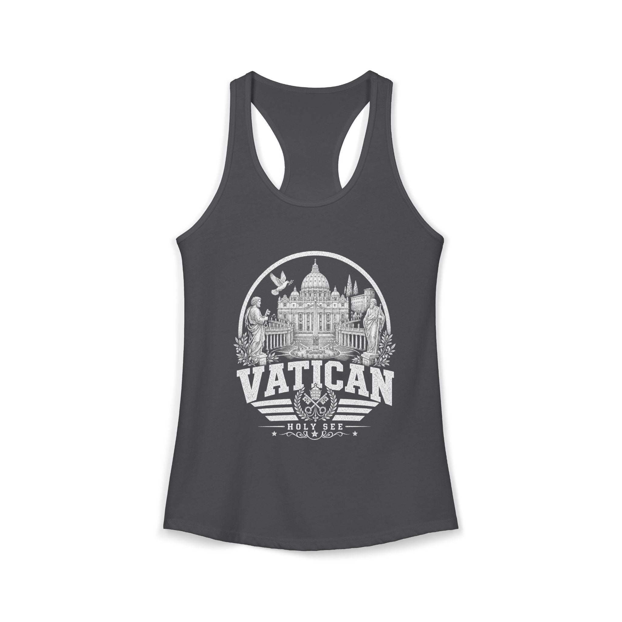 Vatican vintage landmarks tank top — iconic landmark design | Nameshi Destinations (view 12)