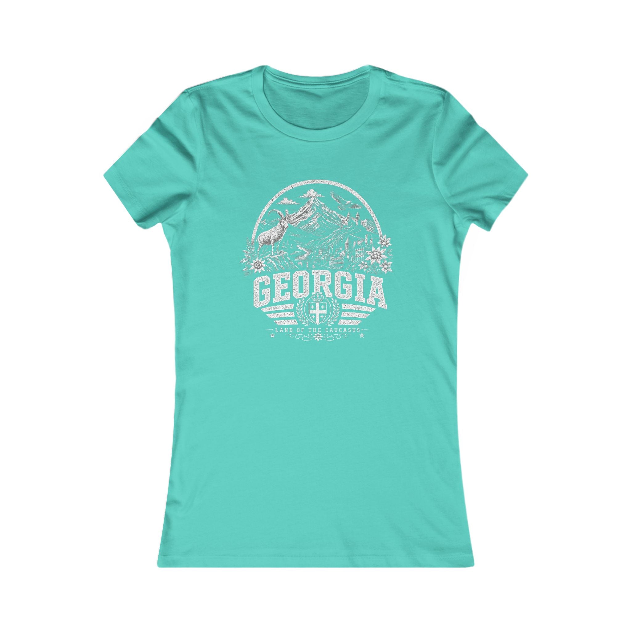 Georgia vintage landmarks women's tee — iconic landmark design | Nameshi Destinations (view 14)