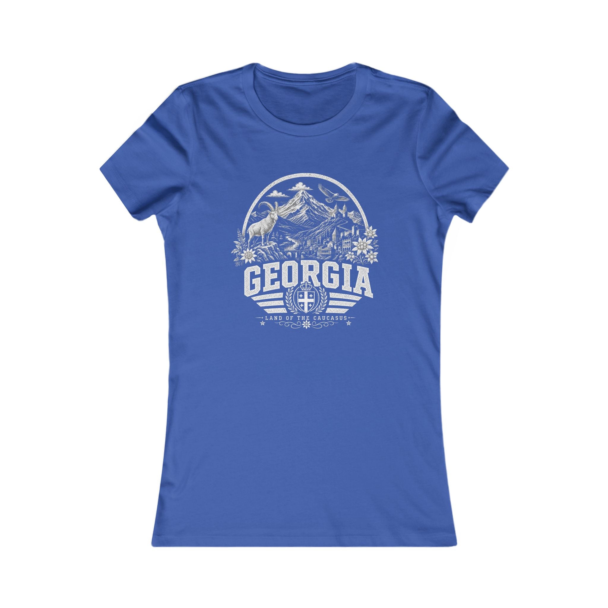 Georgia vintage landmarks women's tee — iconic landmark design | Nameshi Destinations (view 3)