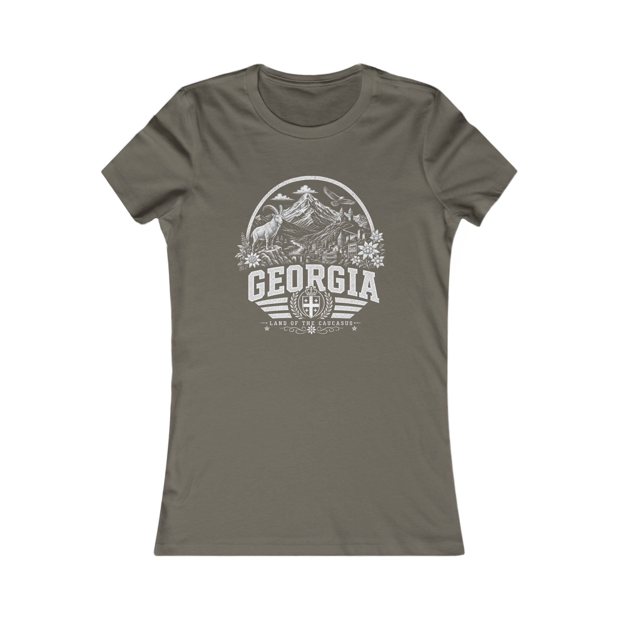 Georgia vintage landmarks women's tee — iconic landmark design | Nameshi Destinations (view 10)