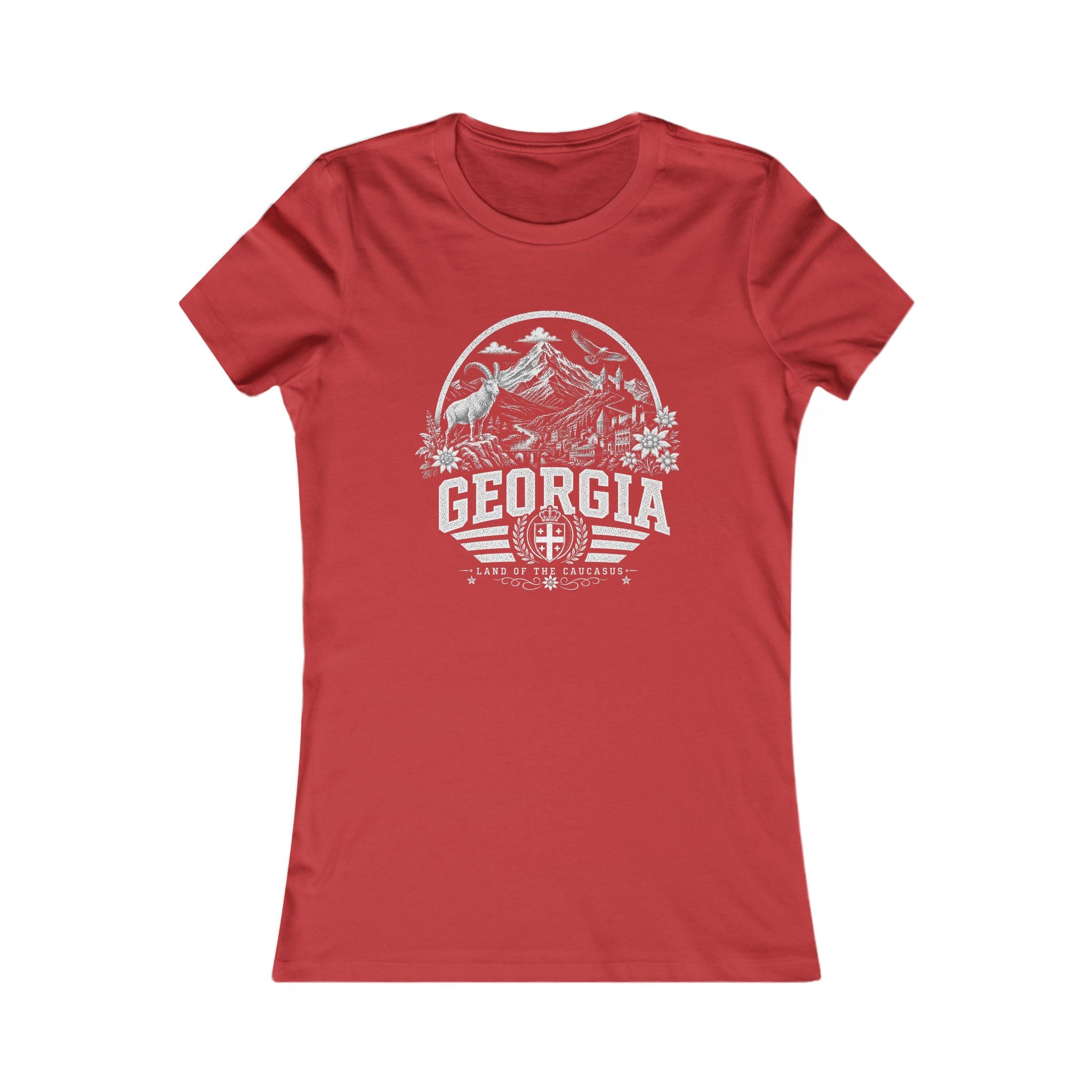 Georgia vintage landmarks women's tee — iconic landmark design | Nameshi Destinations (view 9)