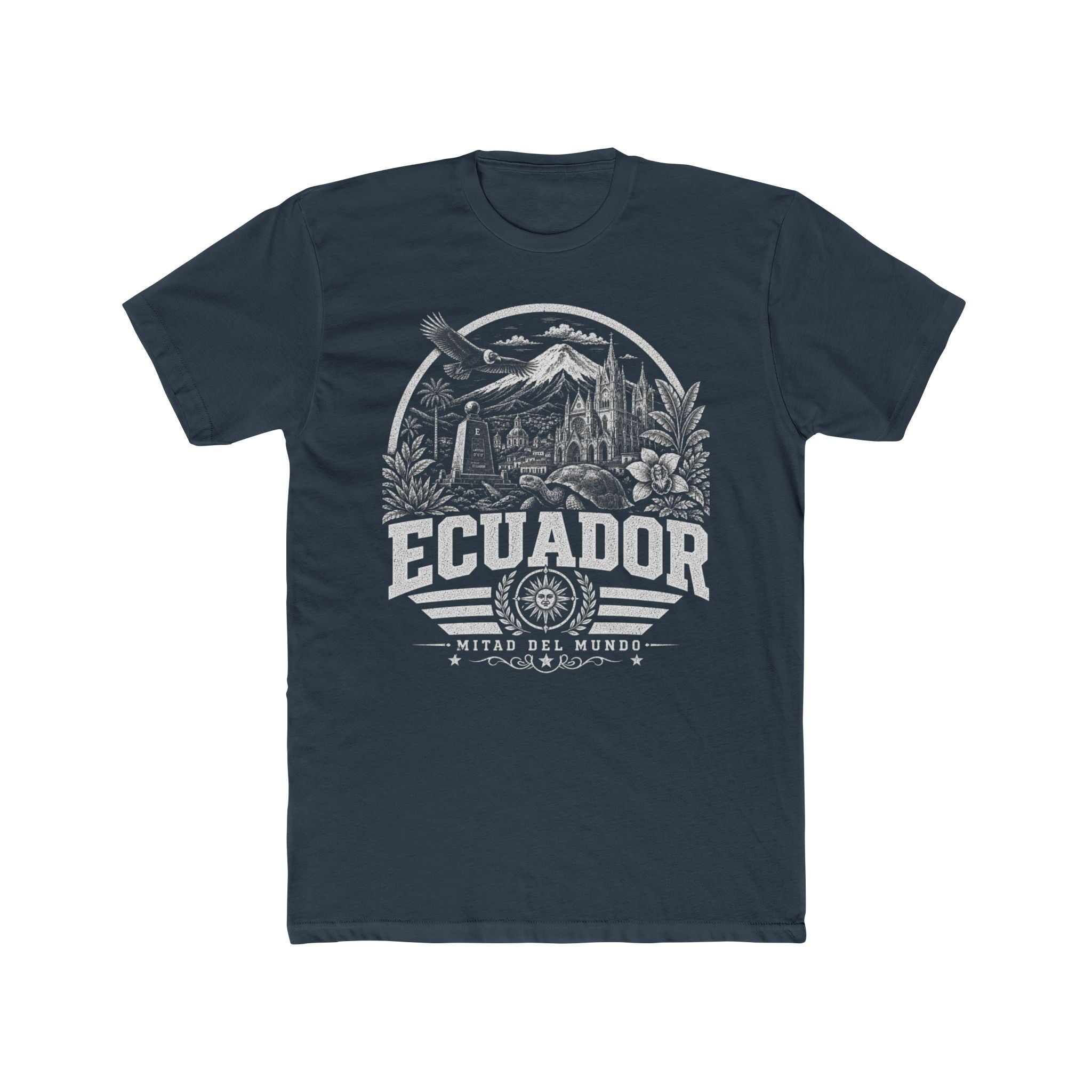 Ecuador vintage landmarks men's tee — iconic landmark design | Nameshi Destinations (view 8)