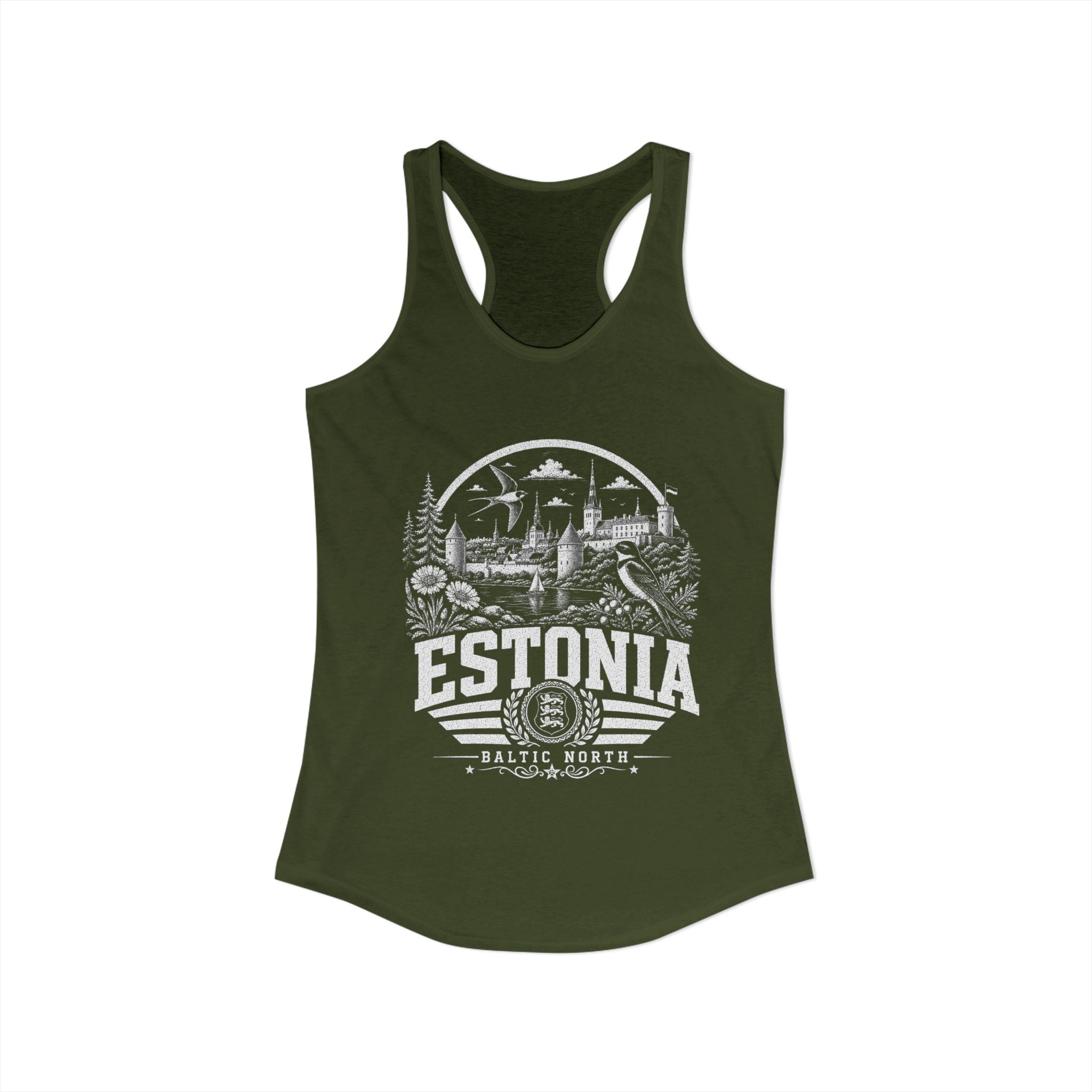 Estonia vintage landmarks tank top — iconic landmark design | Nameshi Destinations (view 29)