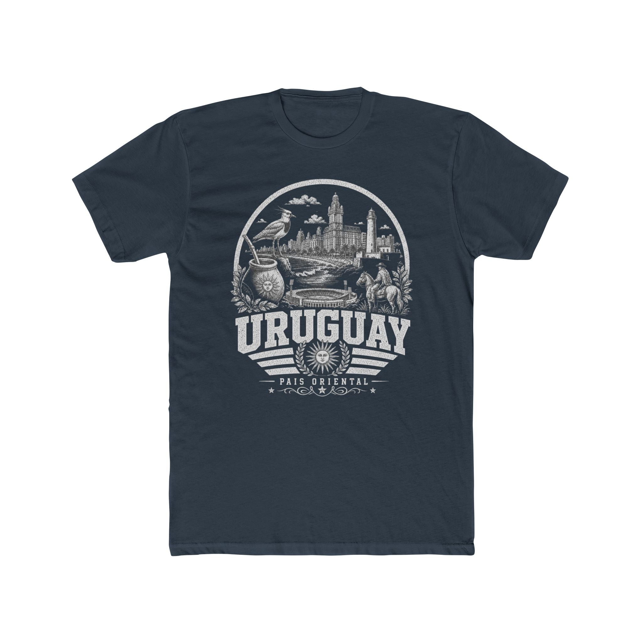 Uruguay vintage landmarks men's tee — iconic landmark design | Nameshi Destinations (view 8)