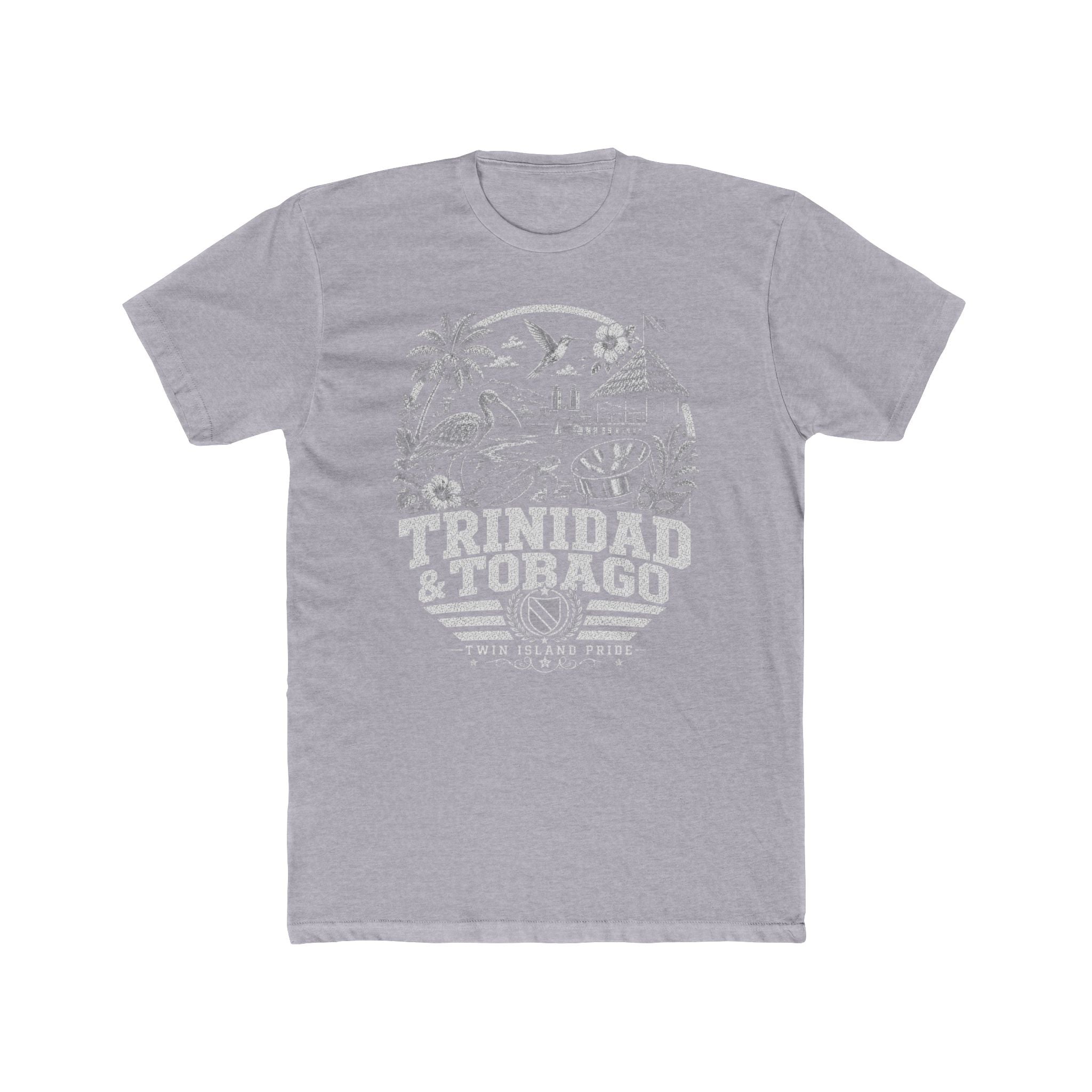 Trinidad y Tobago vintage landmarks men's tee — iconic landmark design | Nameshi Destinations (view 3)