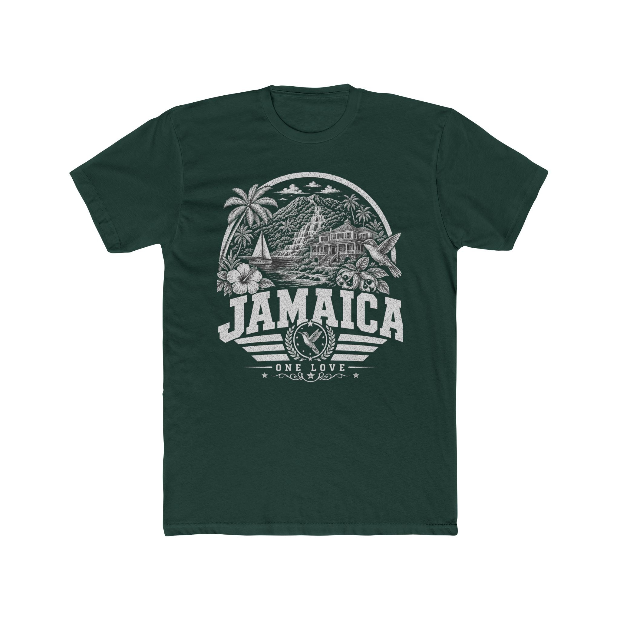 Jamaica vintage landmarks men's tee — iconic landmark design | Nameshi Destinations (view 7)