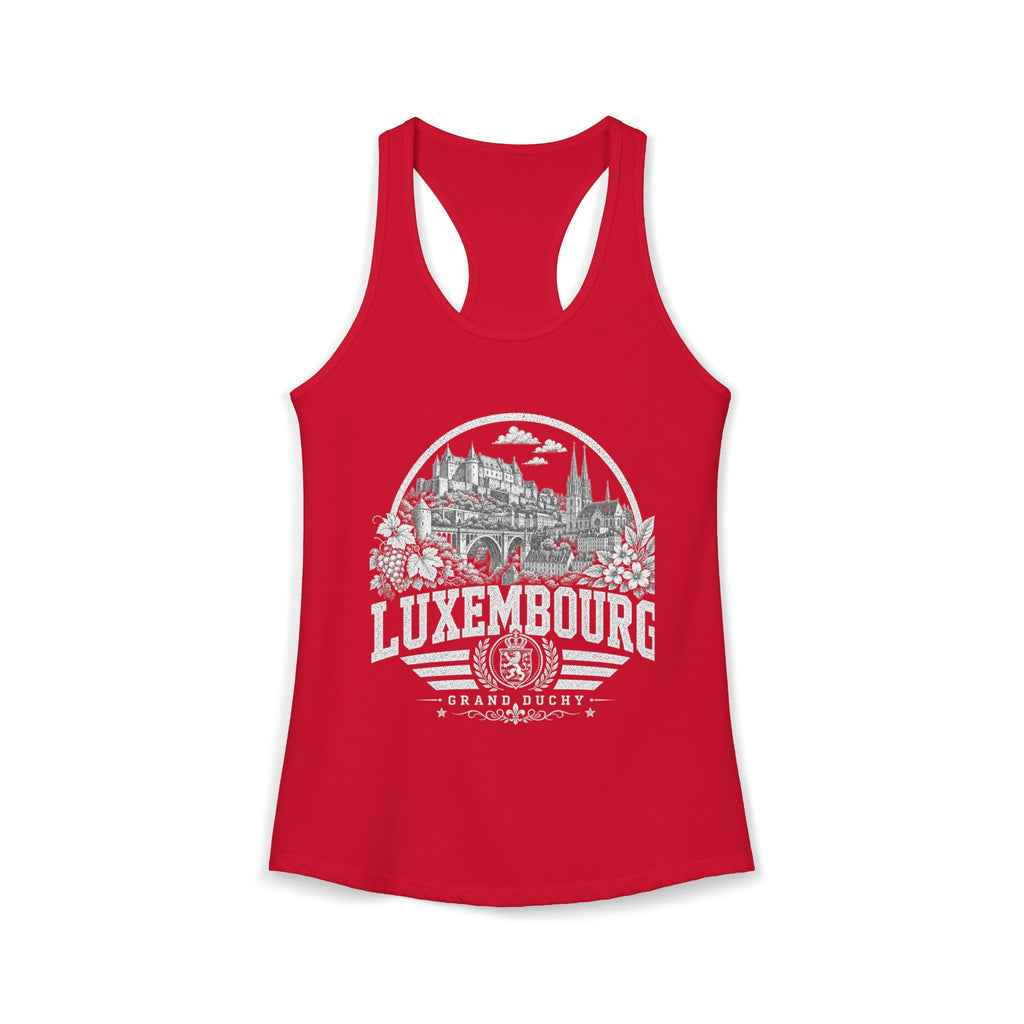 Luxembourg vintage landmarks tank top — iconic landmark design | Nameshi Destinations (view 17)