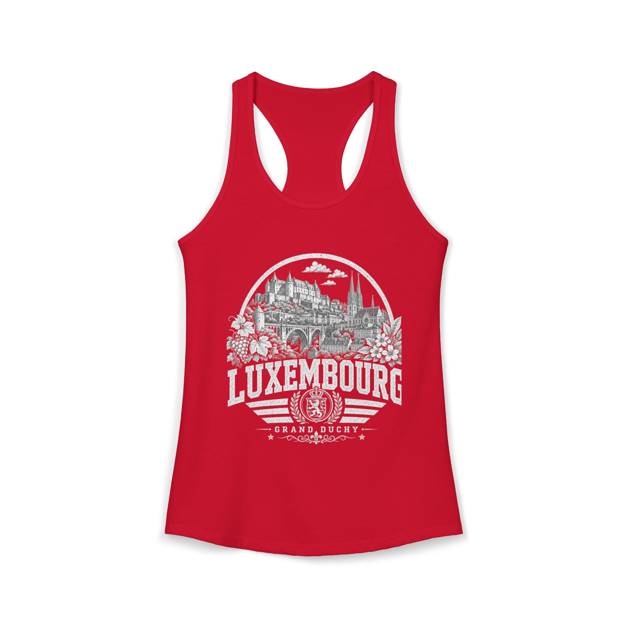 Luxembourg vintage landmarks tank top — iconic landmark design | Nameshi Destinations (view 17)