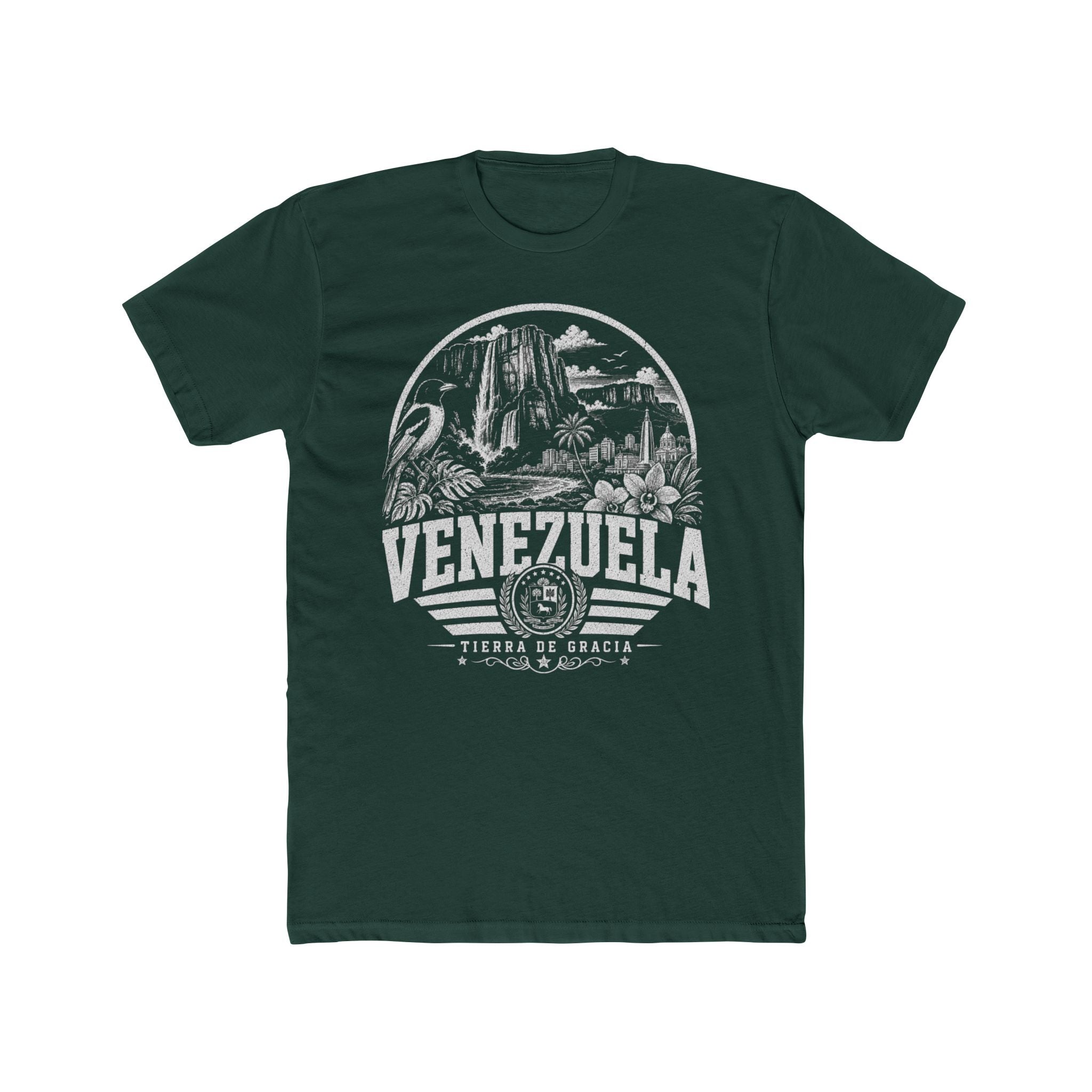Venezuela vintage landmarks men's tee — iconic landmark design | Nameshi Destinations (view 7)