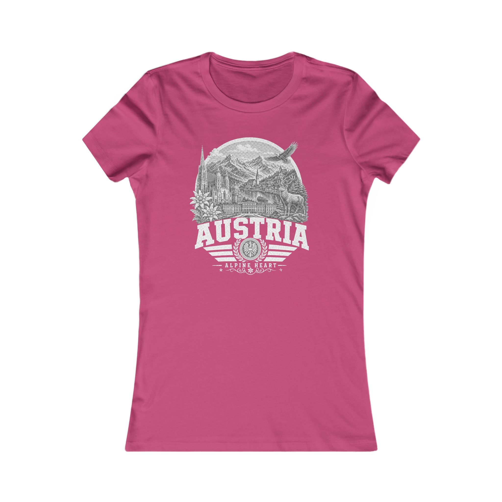 Austria vintage landmarks women's tee — iconic landmark design | Nameshi Destinations (view 16)
