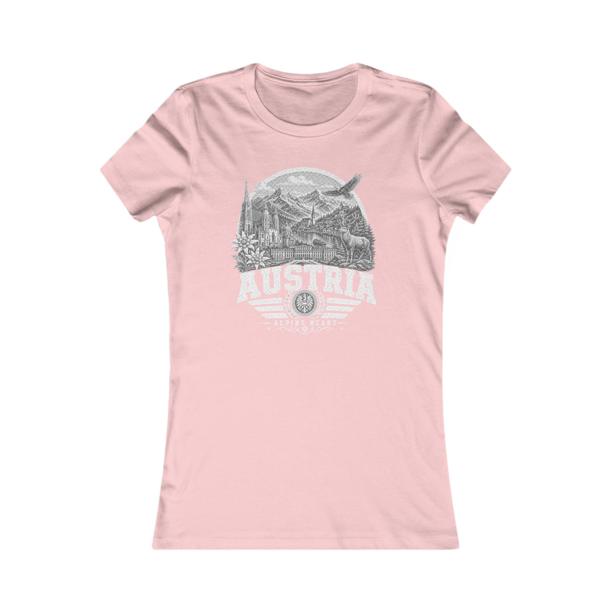 Austria vintage landmarks women's tee — iconic landmark design | Nameshi Destinations (view 7)