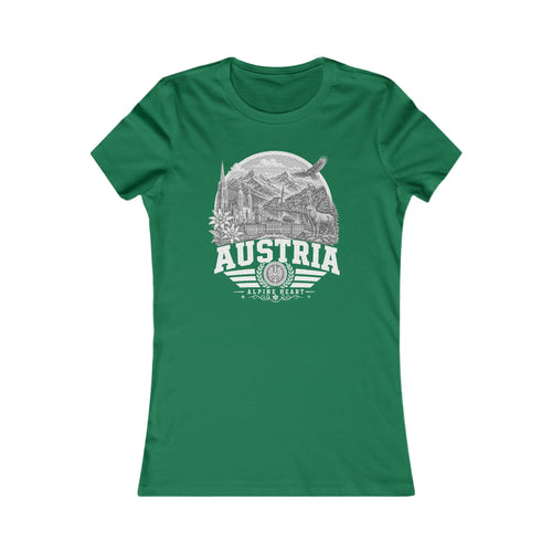 Austria vintage landmarks women's tee — iconic landmark design | Nameshi Destinations (view 2)