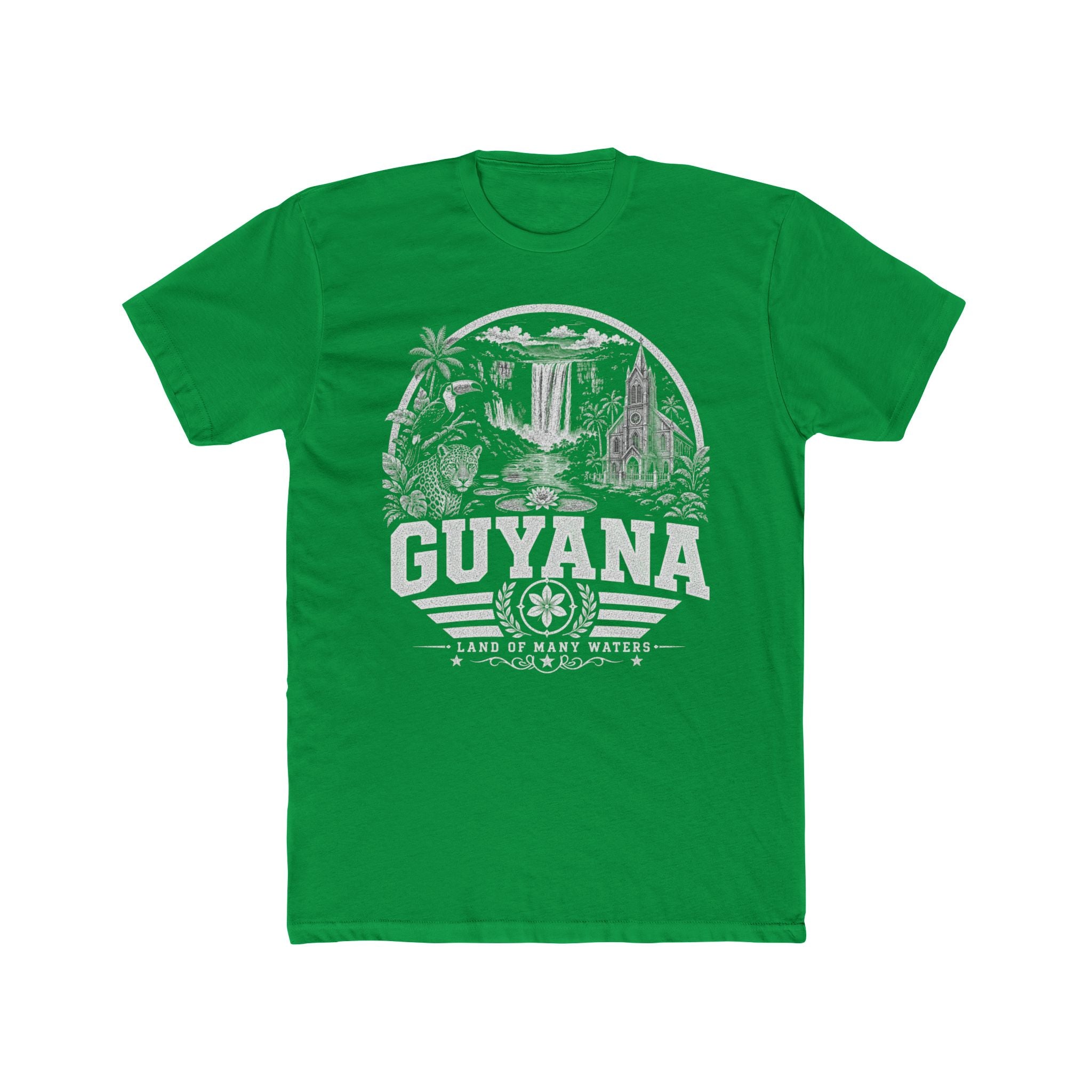 Guyana vintage landmarks men's tee — iconic landmark design | Nameshi Destinations (view 6)