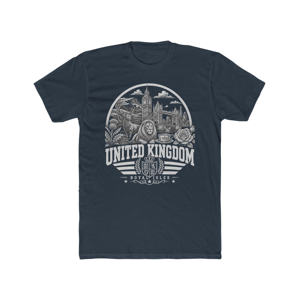 United Kingdom vintage landmarks men's tee — iconic landmark design | Nameshi Destinations (view 8)