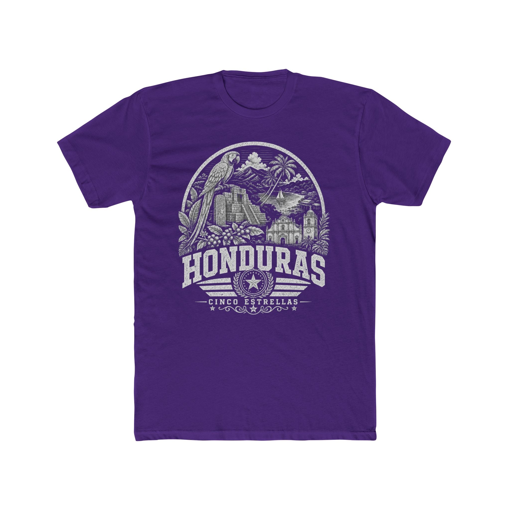 Honduras vintage landmarks men's tee — iconic landmark design | Nameshi Destinations (view 12)
