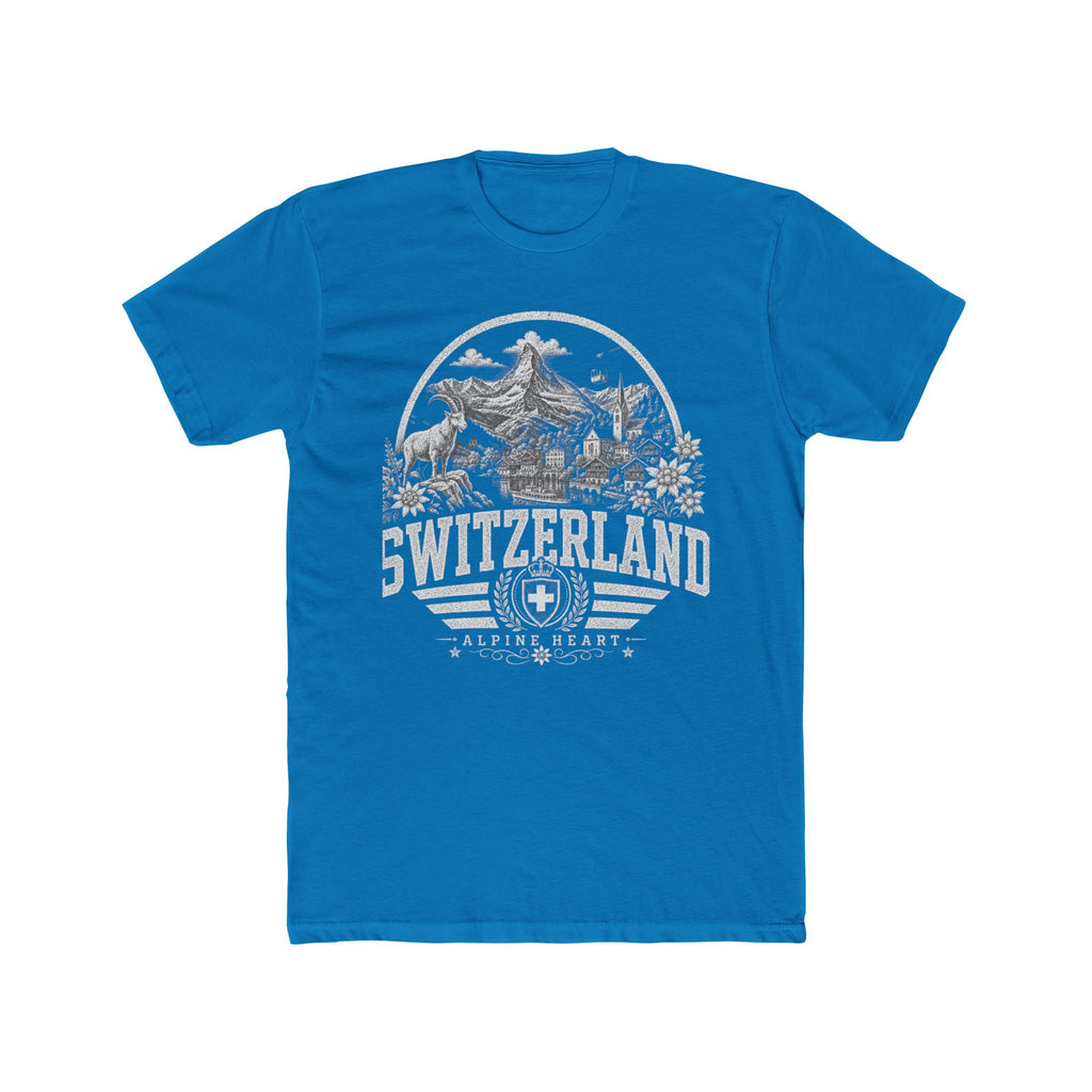 Switzerland vintage landmarks men's tee — iconic landmark design | Nameshi Destinations (view 9)