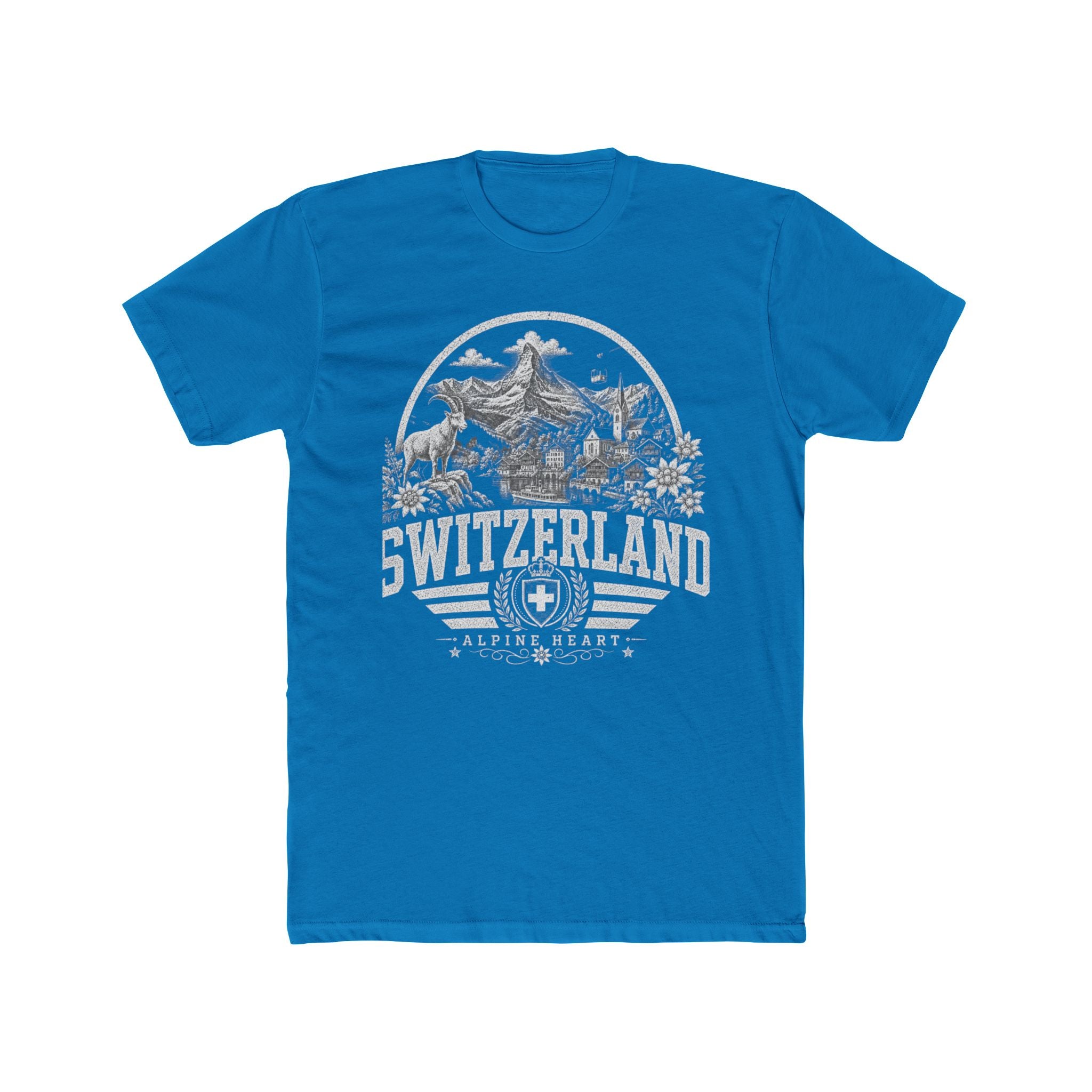 Switzerland vintage landmarks men's tee — iconic landmark design | Nameshi Destinations (view 9)