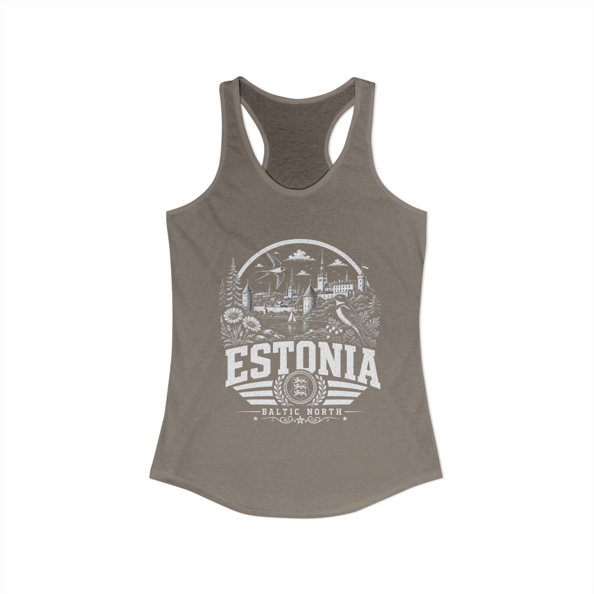 Estonia vintage landmarks tank top — iconic landmark design | Nameshi Destinations (view 26)