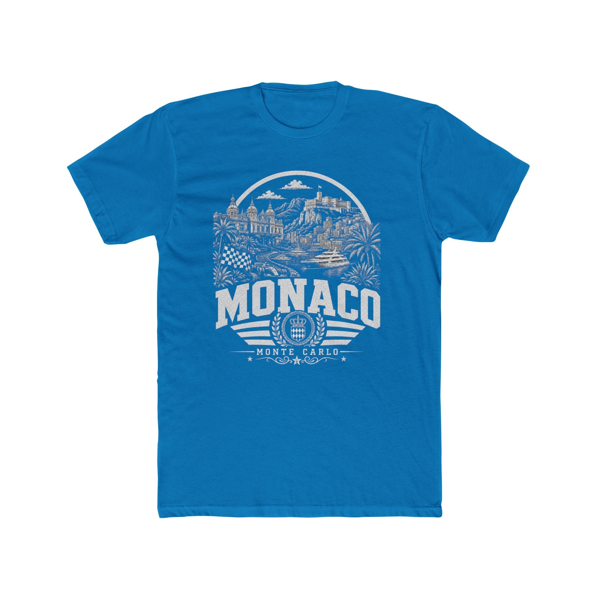 Monaco vintage landmarks men's tee — iconic landmark design | Nameshi Destinations (view 9)