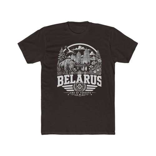 Belarus vintage landmarks men's tee — iconic landmark design | Nameshi Destinations (view 1)