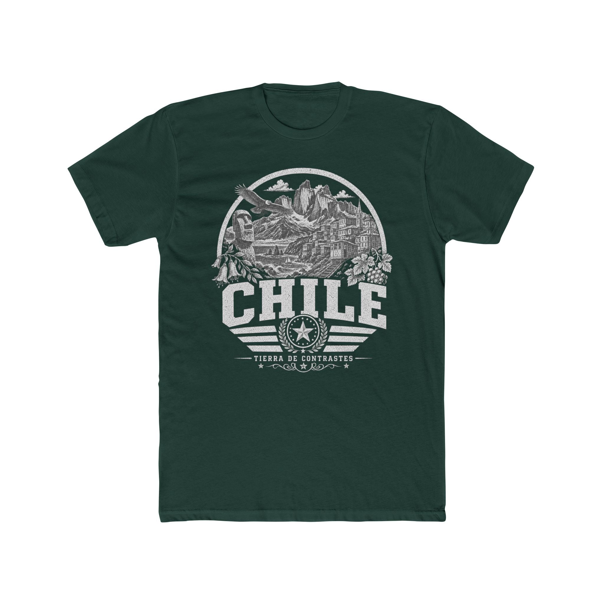 Chile vintage landmarks men's tee — iconic landmark design | Nameshi Destinations (view 7)