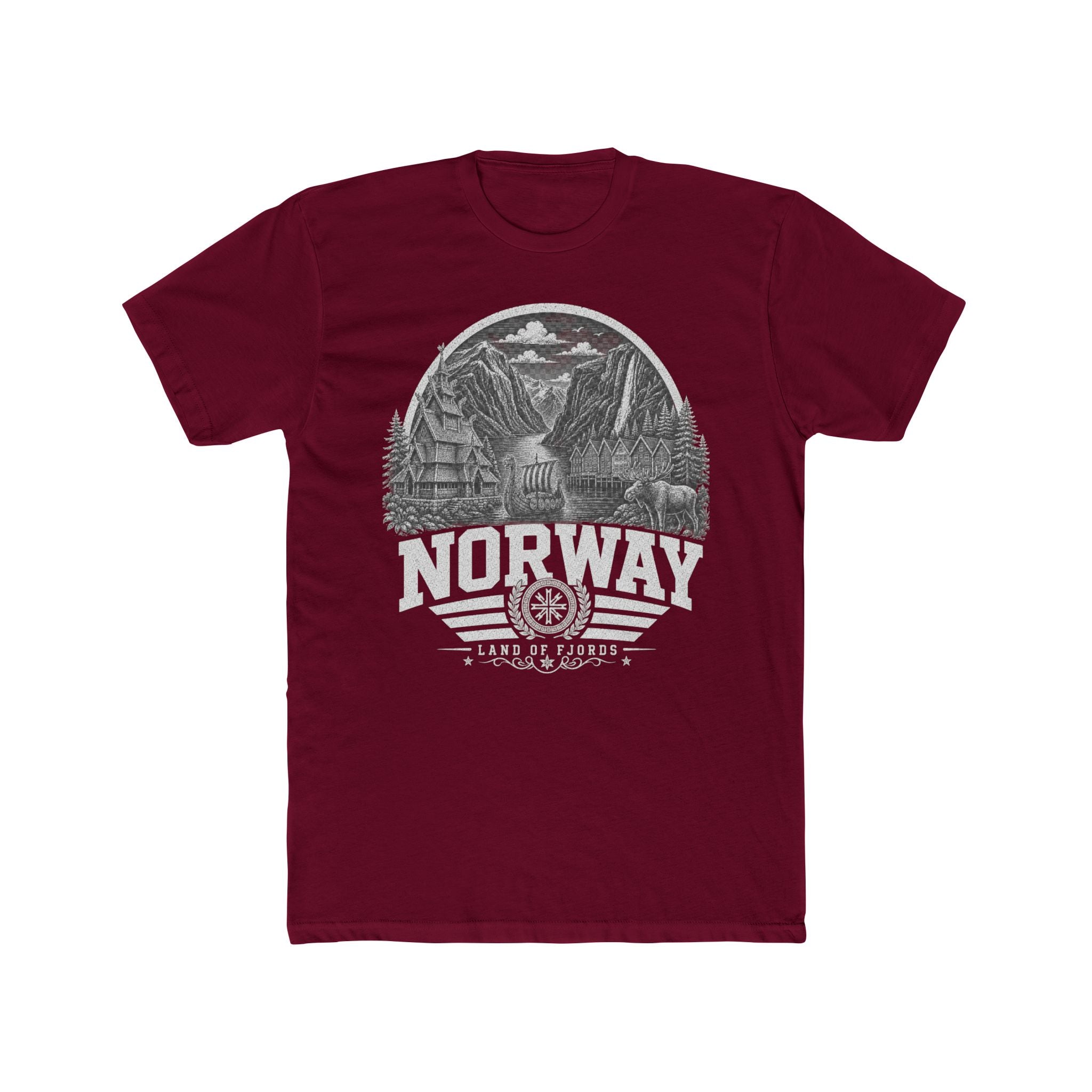 Norway vintage landmarks men's tee — iconic landmark design | Nameshi Destinations (view 14)
