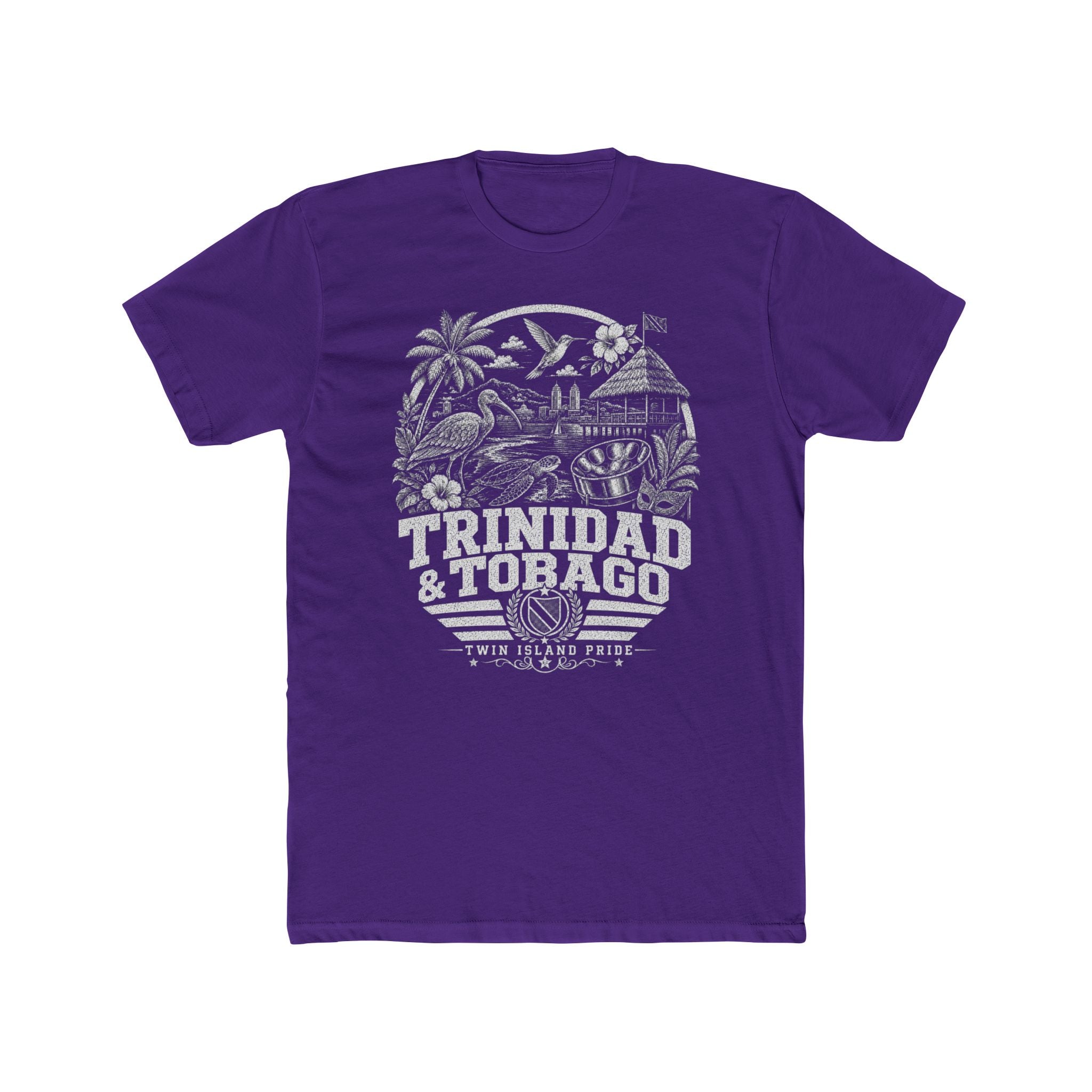 Trinidad y Tobago vintage landmarks men's tee — iconic landmark design | Nameshi Destinations (view 13)