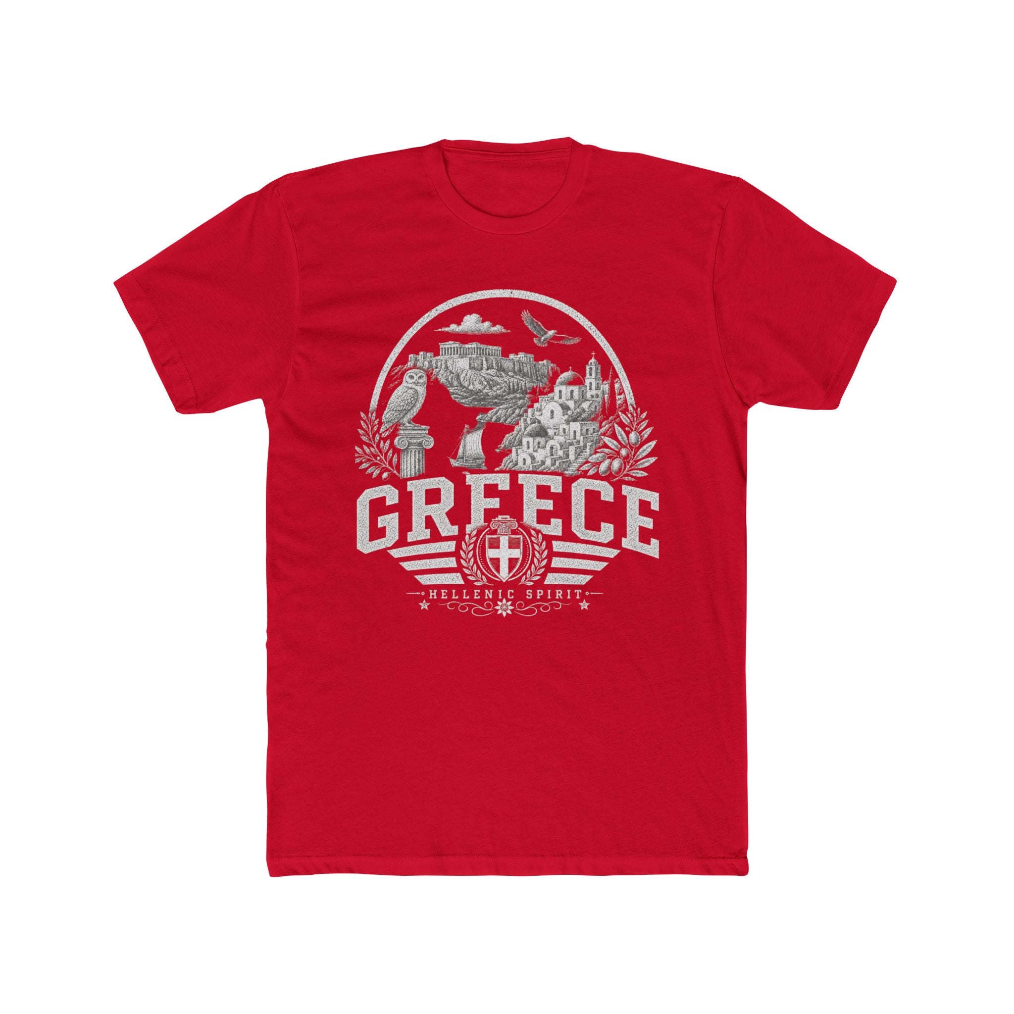 Greece vintage landmarks men's tee — iconic landmark design | Nameshi Destinations (view 15)
