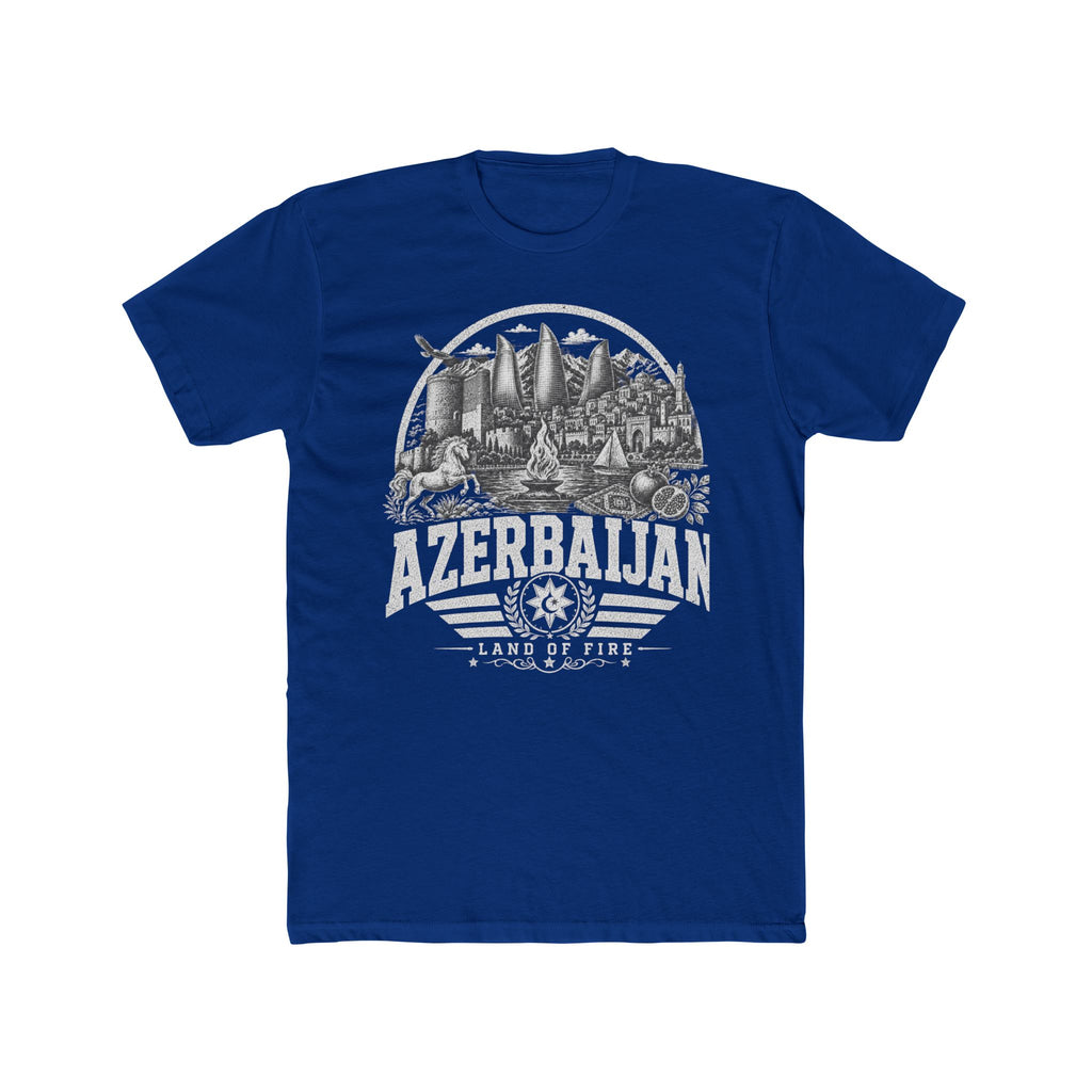 Azerbaijan vintage landmarks men's tee — iconic landmark design | Nameshi Destinations (view 11)