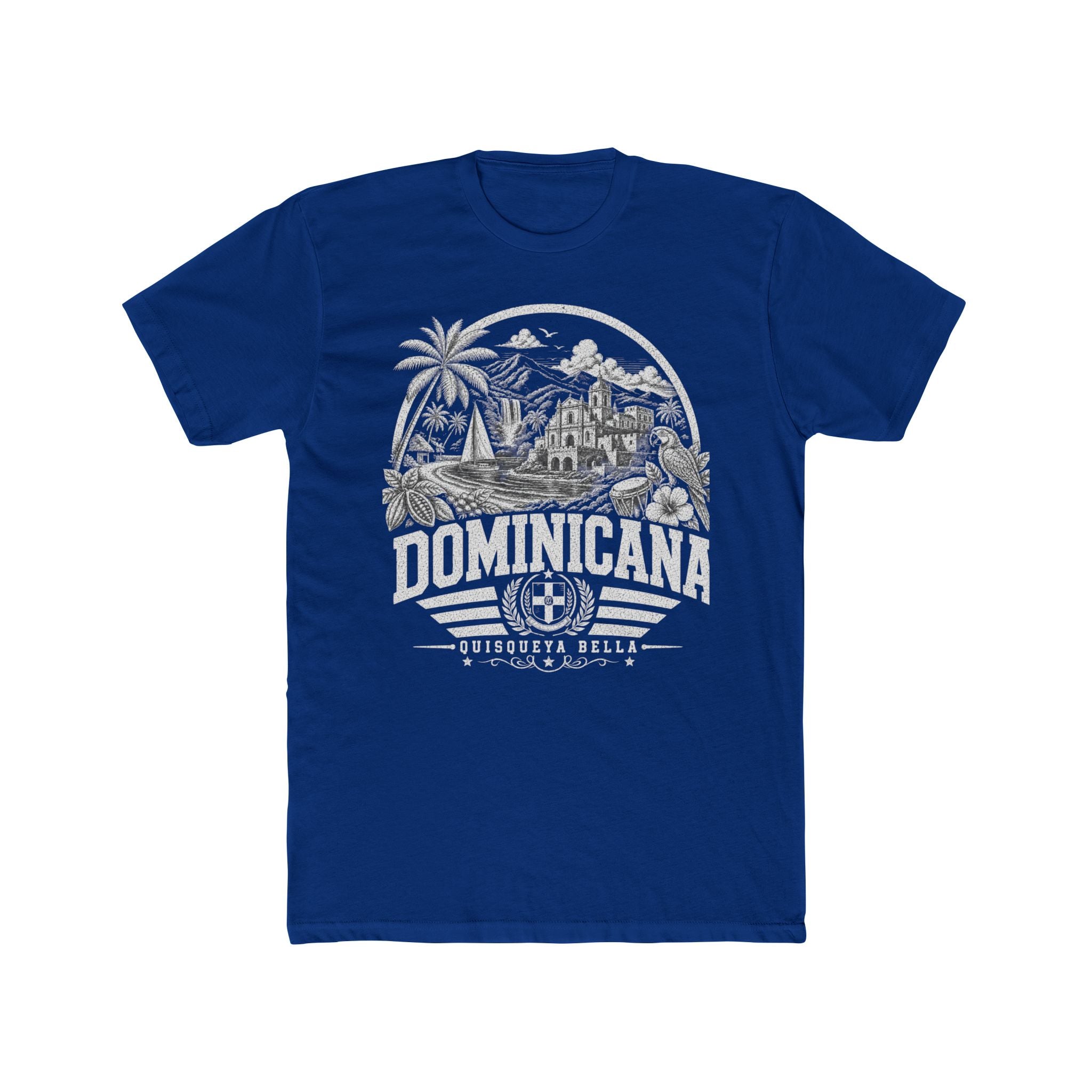 República Dominicana vintage landmarks men's tee — iconic landmark design | Nameshi Destinations (view 11)