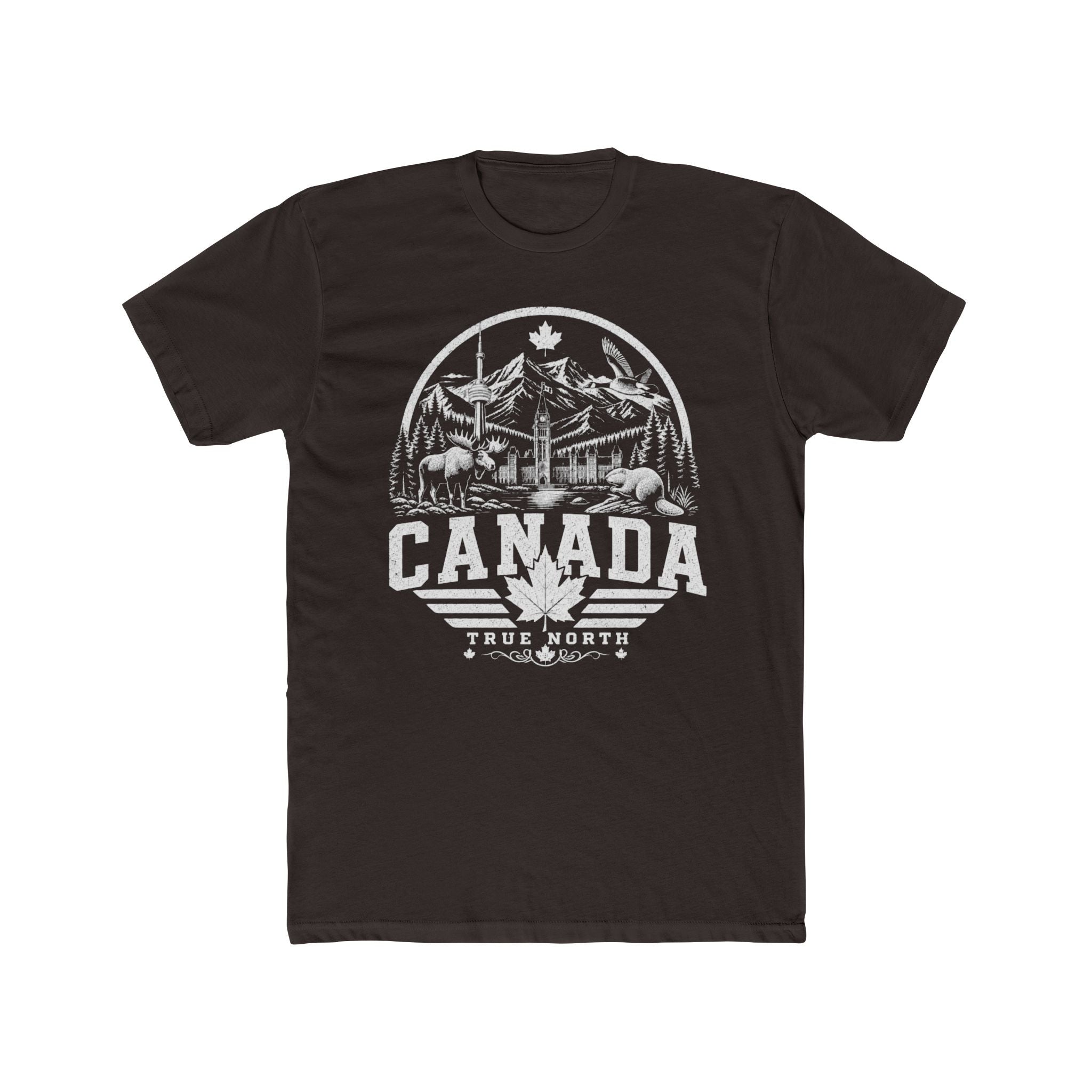 Canada vintage landmarks men's tee — iconic landmark design | Nameshi Destinations (view 2)
