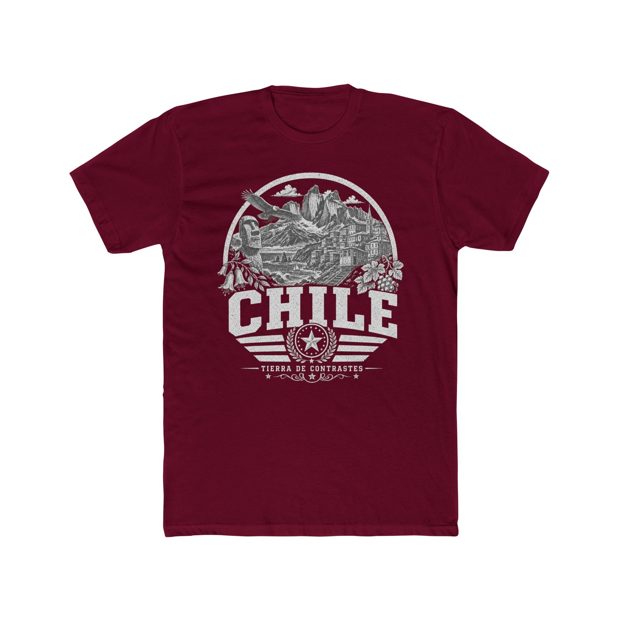 Chile vintage landmarks men's tee — iconic landmark design | Nameshi Destinations (view 14)
