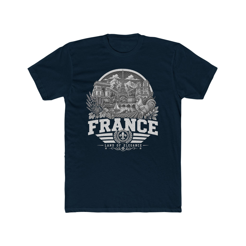 France vintage landmarks men's tee — iconic landmark design | Nameshi Destinations (view 12)