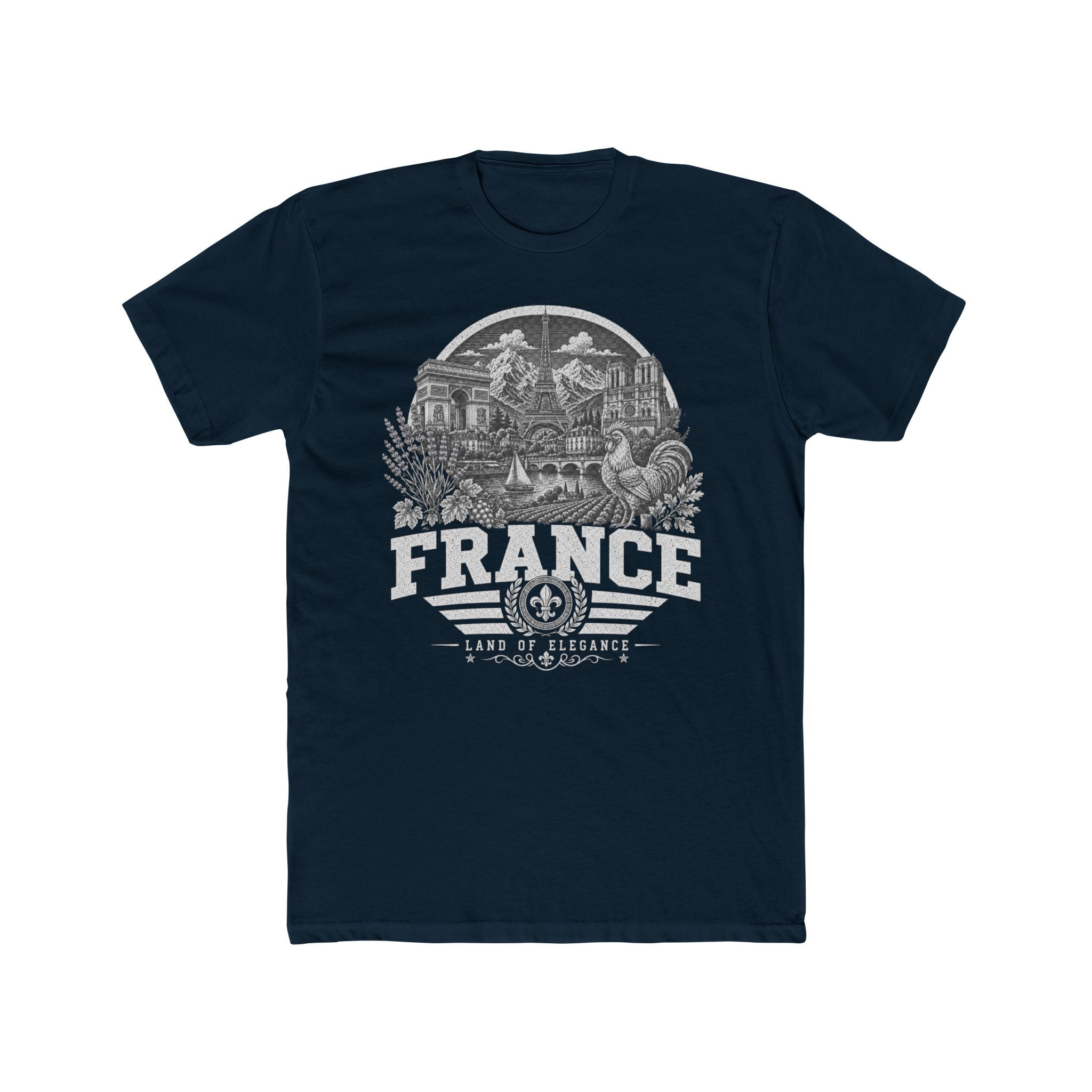 France vintage landmarks men's tee — iconic landmark design | Nameshi Destinations (view 12)