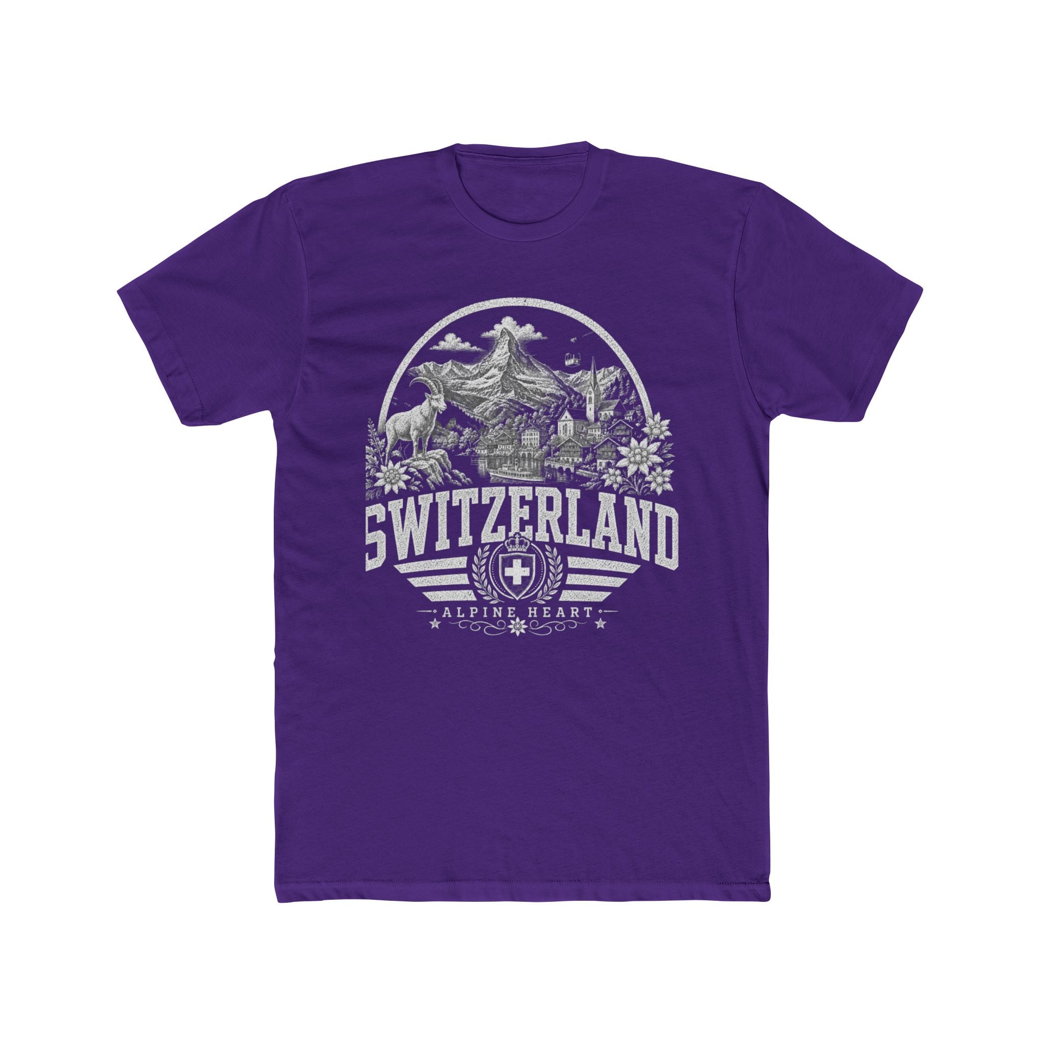 Switzerland vintage landmarks men's tee — iconic landmark design | Nameshi Destinations (view 13)