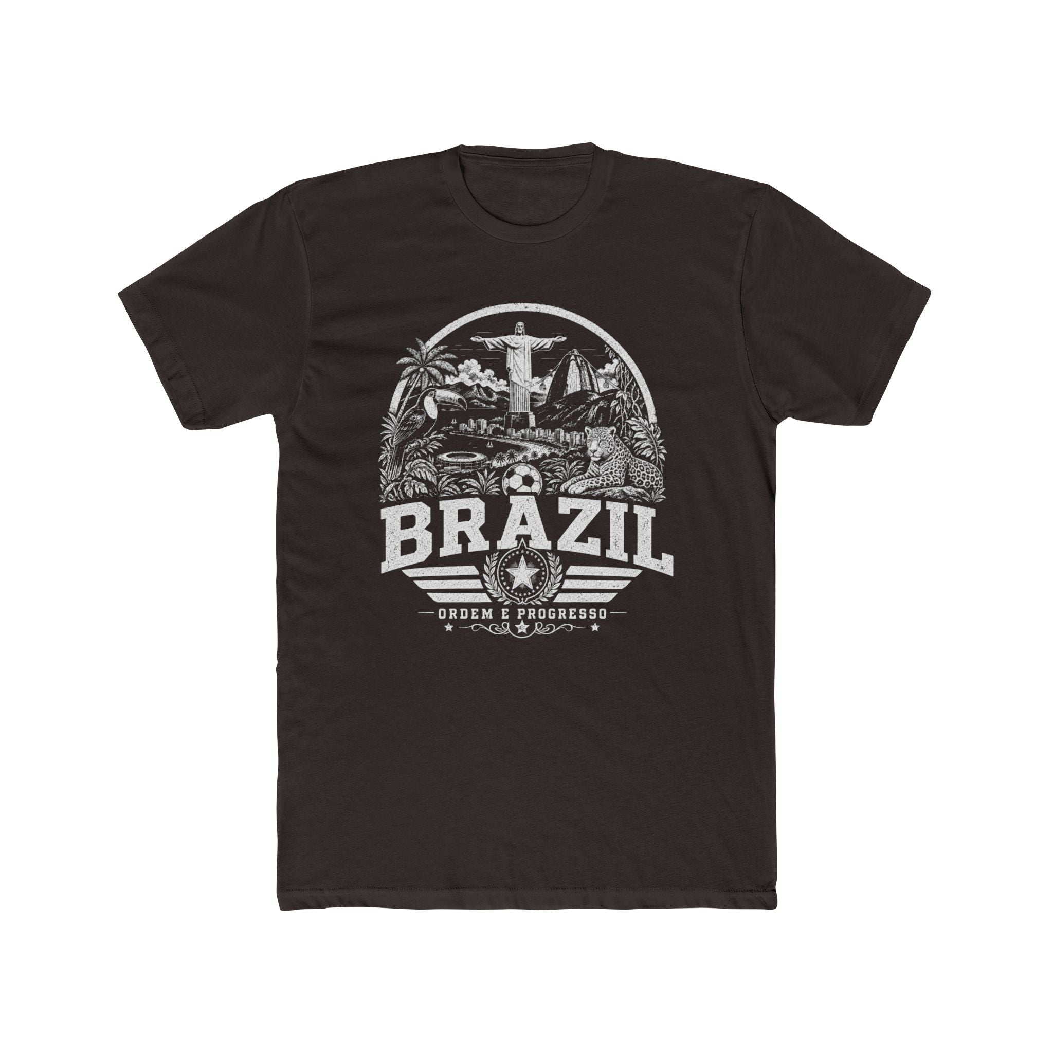 Brazil vintage landmarks men's tee — iconic landmark design | Nameshi Destinations (view 2)