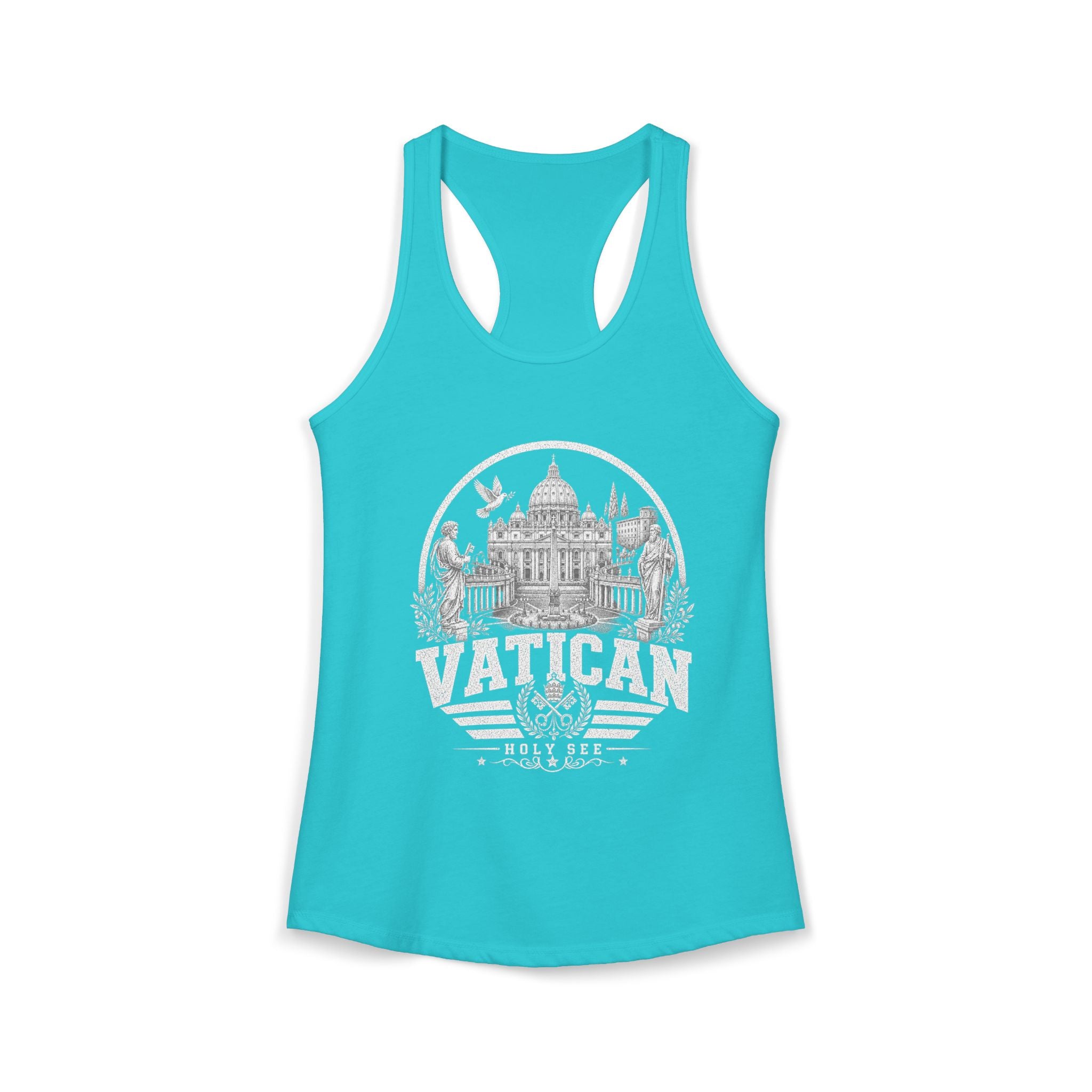 Vatican vintage landmarks tank top — iconic landmark design | Nameshi Destinations (view 8)