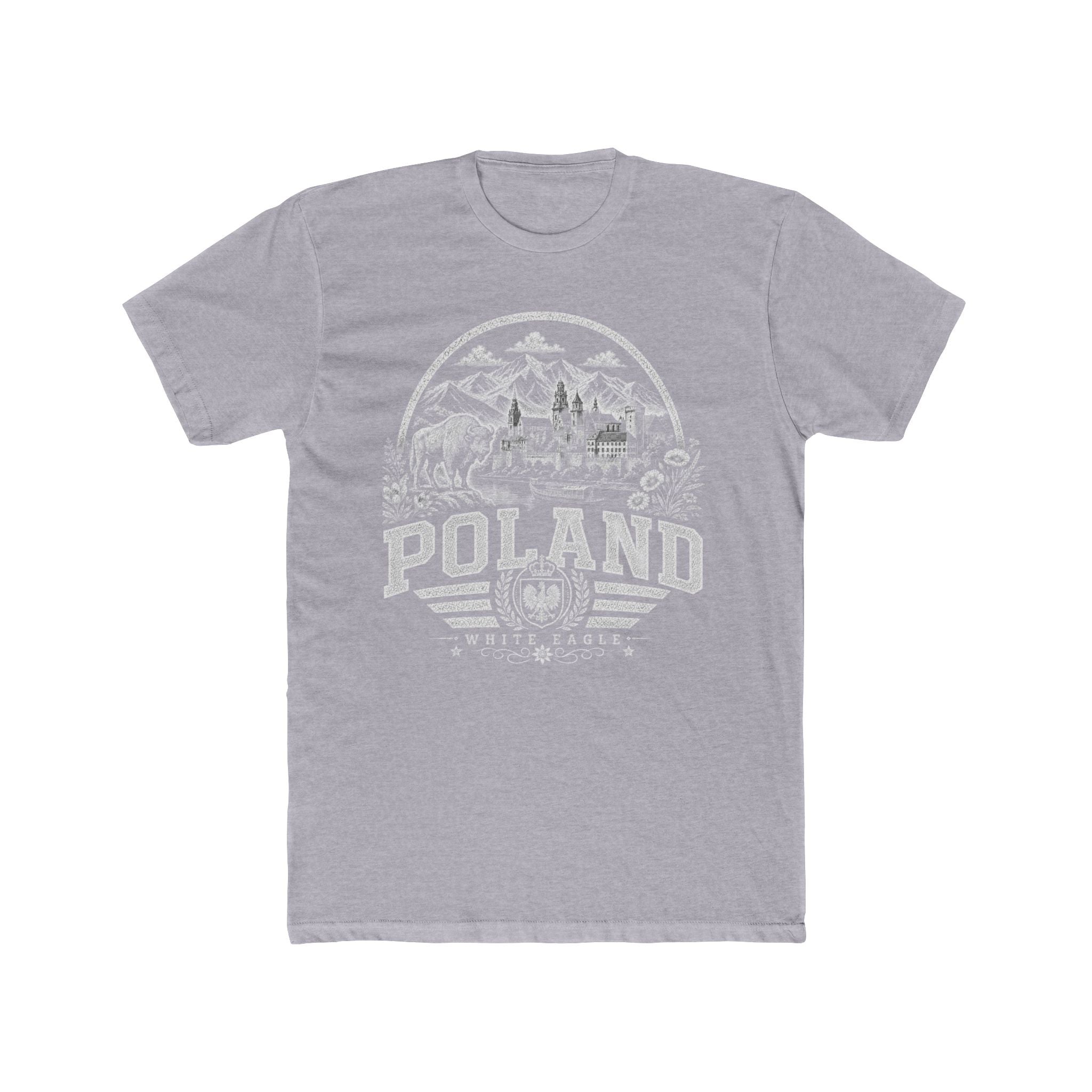 Poland vintage landmarks men's tee — iconic landmark design | Nameshi Destinations (view 3)