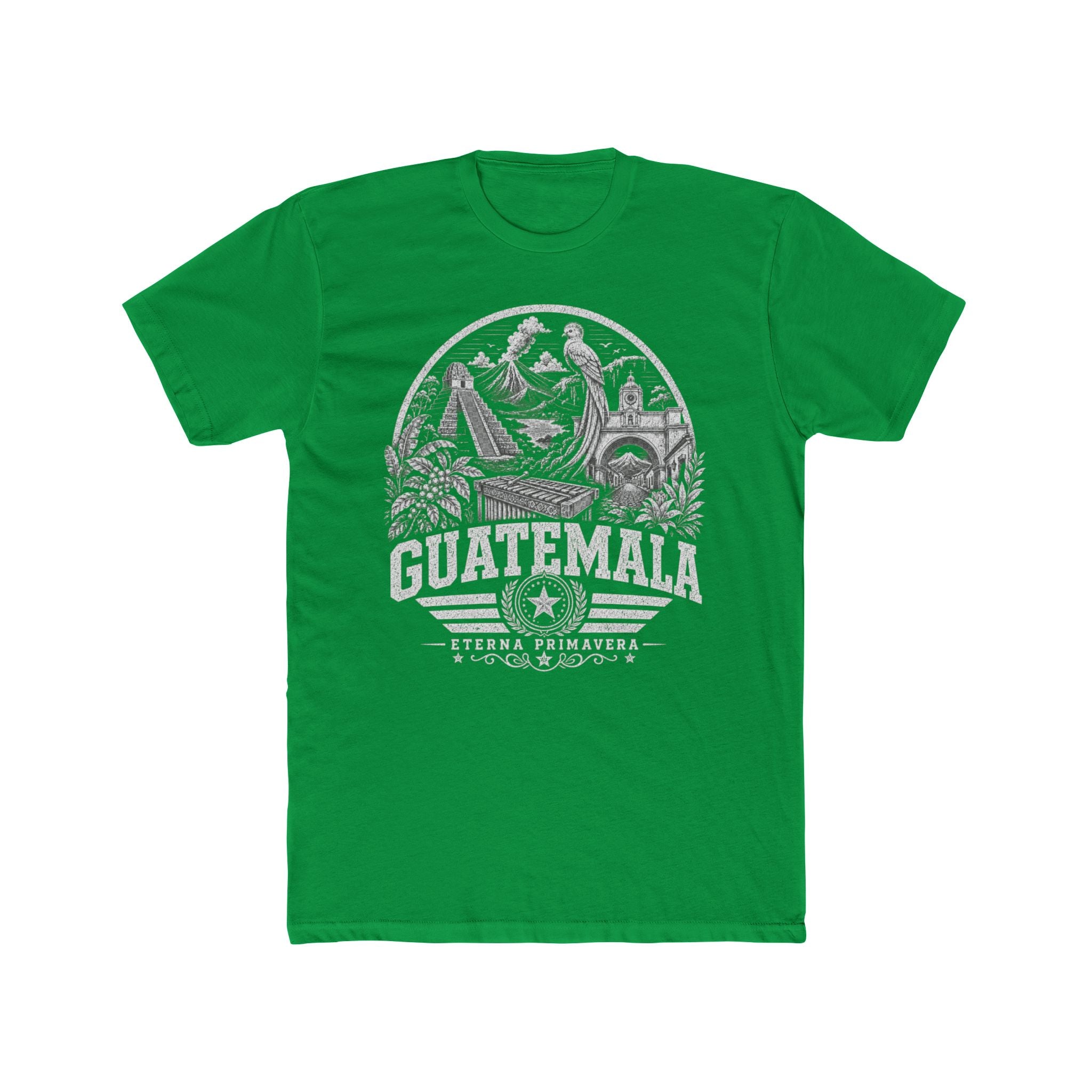 Guatemala vintage landmarks men's tee — iconic landmark design | Nameshi Destinations (view 6)