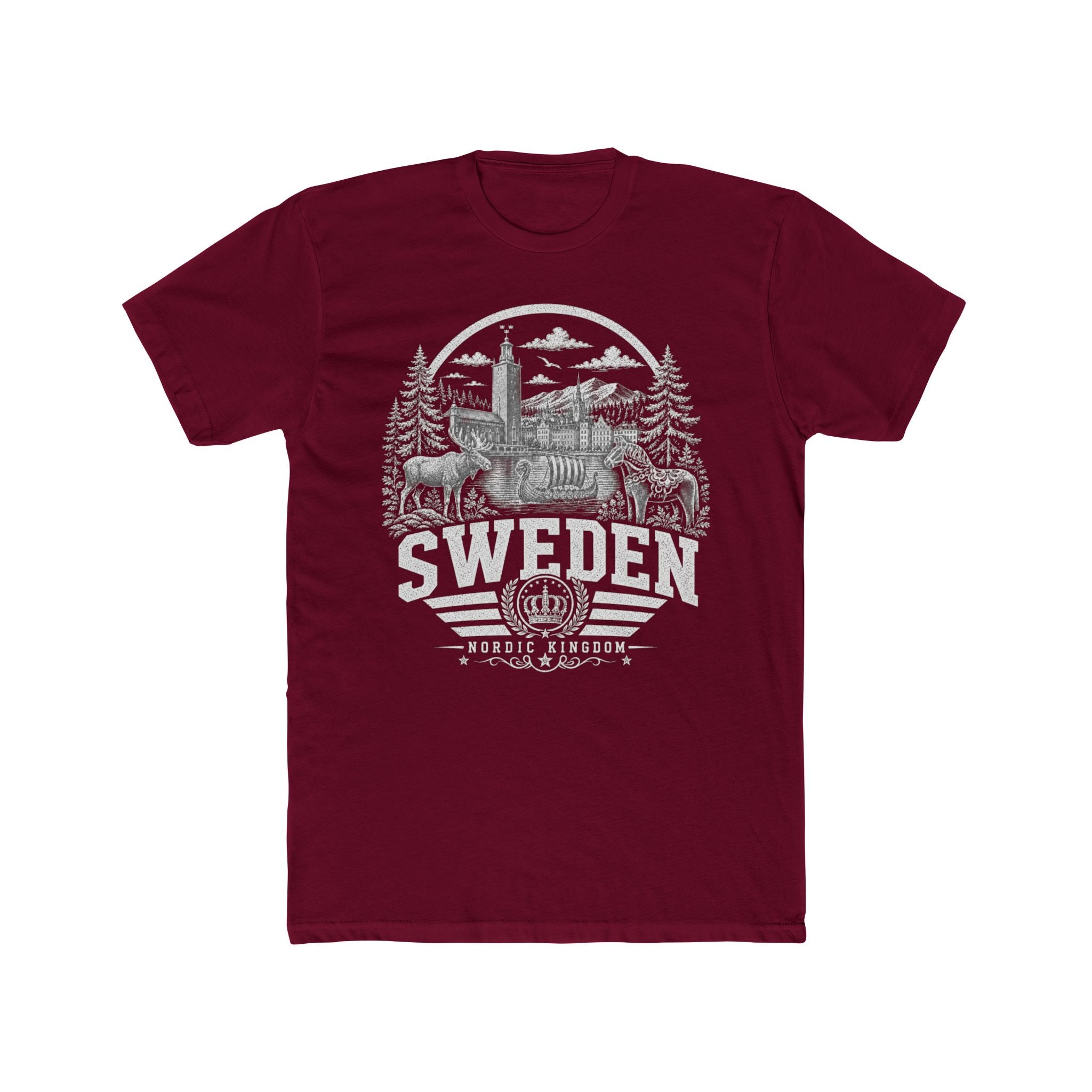 Sweden vintage landmarks men's tee — iconic landmark design | Nameshi Destinations (view 14)