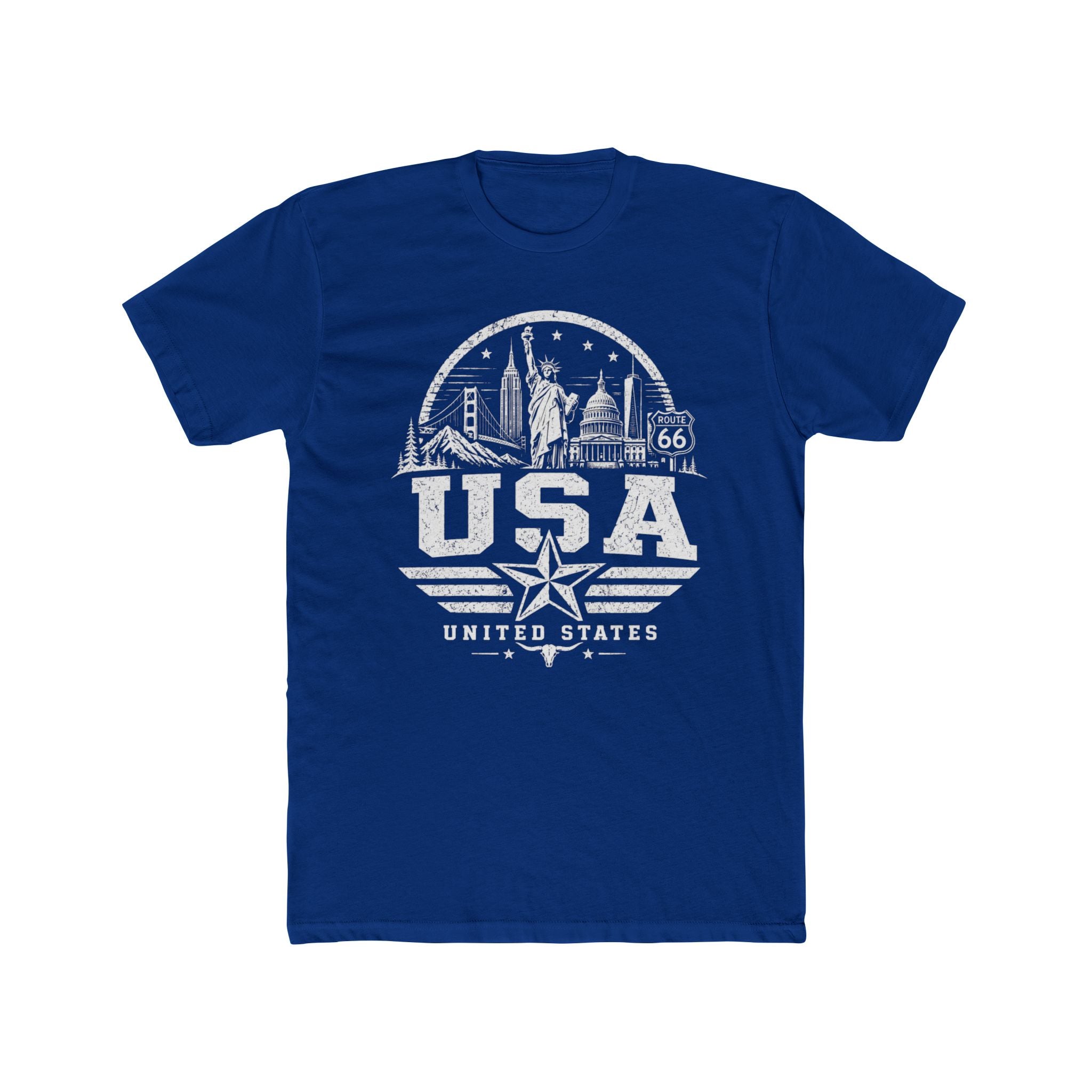 USA vintage landmarks men's tee — iconic landmark design | Nameshi Destinations (view 10)
