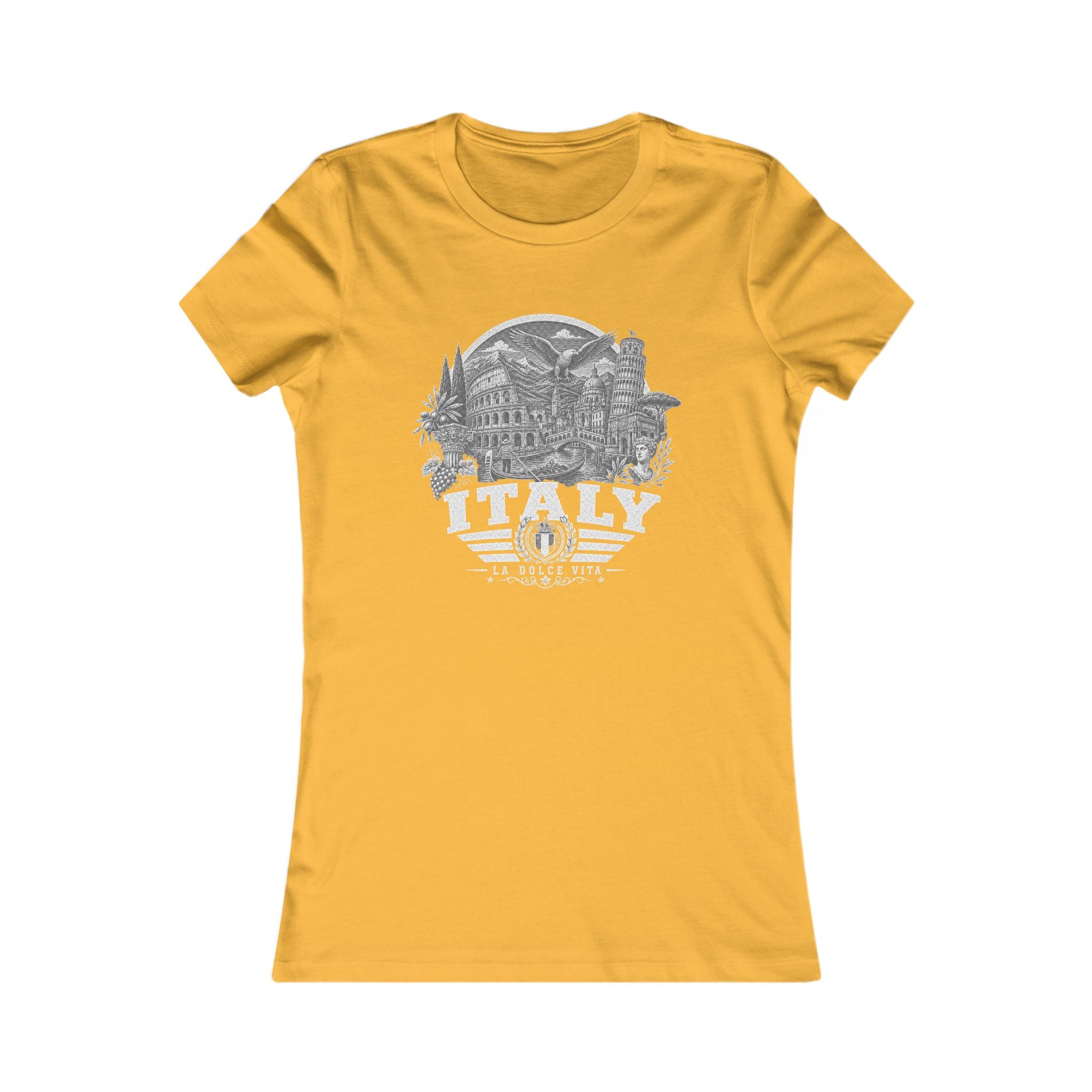 Italy vintage landmarks women's tee — iconic landmark design | Nameshi Destinations (view 26)
