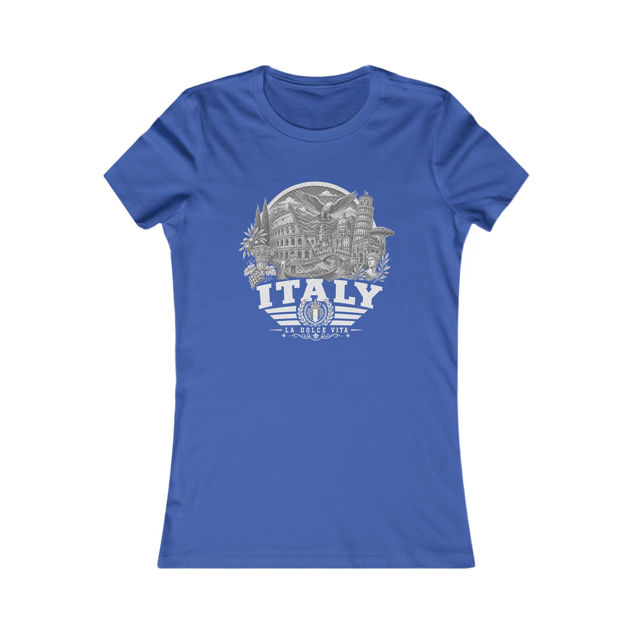 Italy vintage landmarks women's tee — iconic landmark design | Nameshi Destinations (view 21)