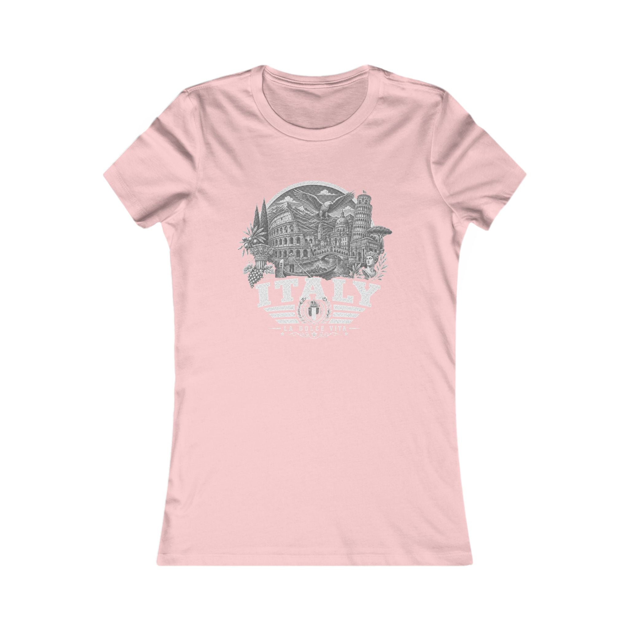 Italy vintage landmarks women's tee — iconic landmark design | Nameshi Destinations (view 25)