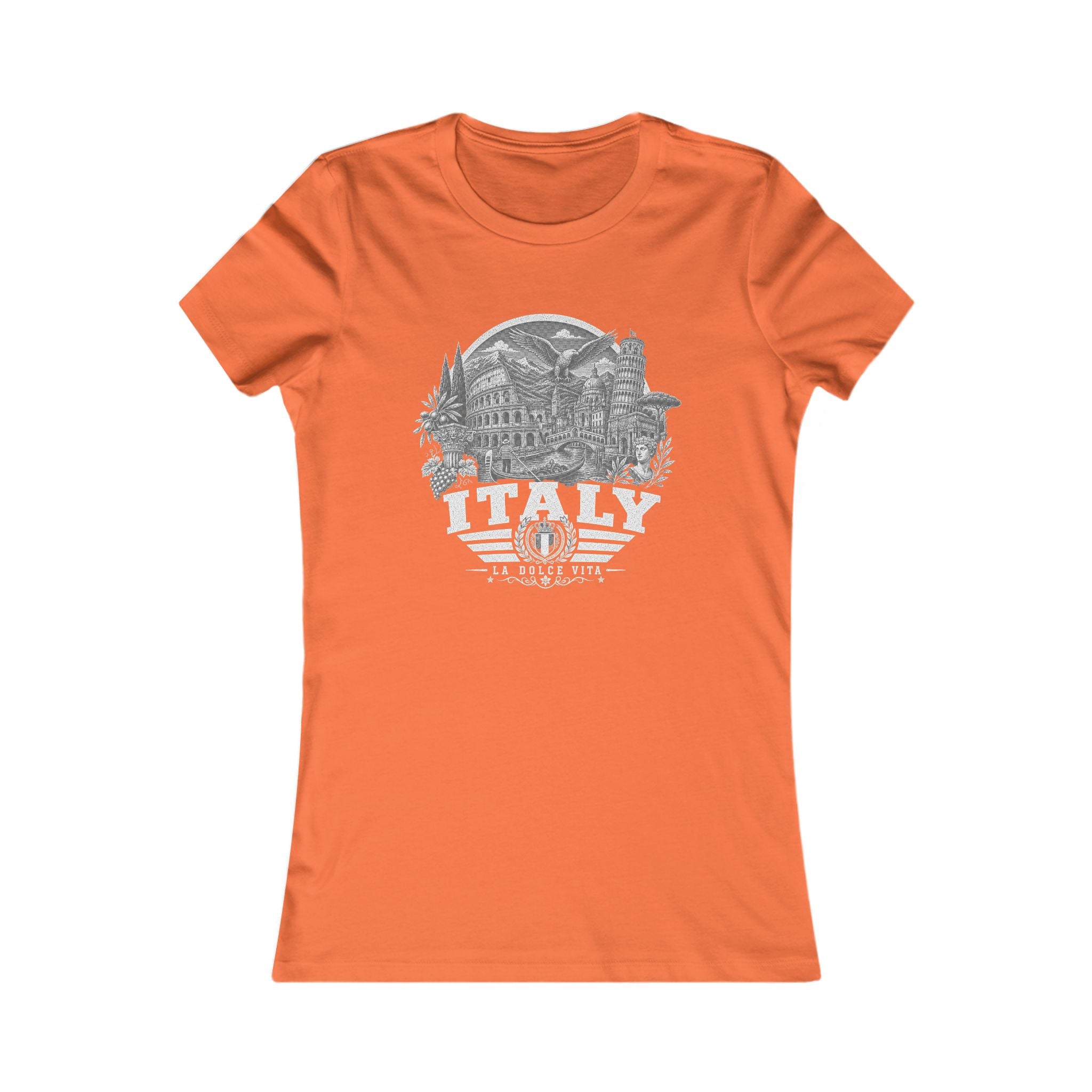 Italy vintage landmarks women's tee — iconic landmark design | Nameshi Destinations (view 30)