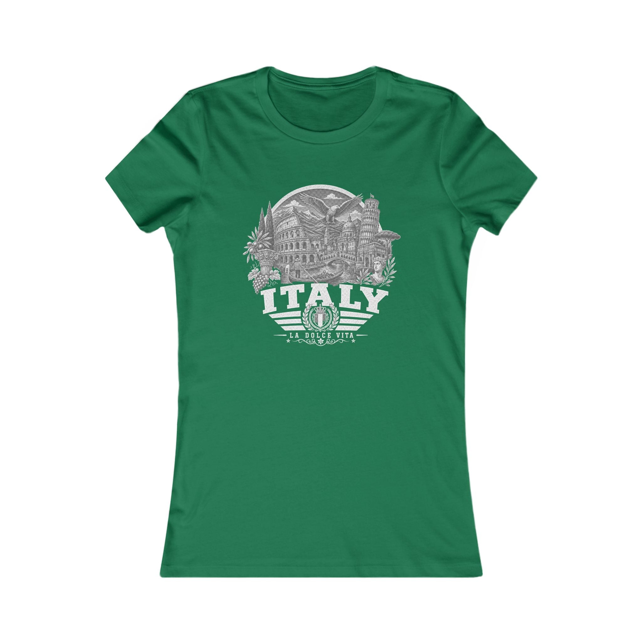 Italy vintage landmarks women's tee — iconic landmark design | Nameshi Destinations (view 20)