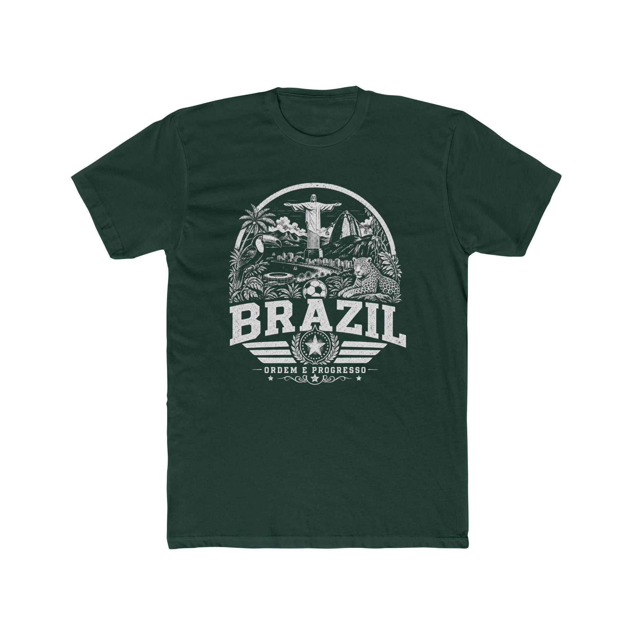 Brazil vintage landmarks men's tee — iconic landmark design | Nameshi Destinations (view 8)