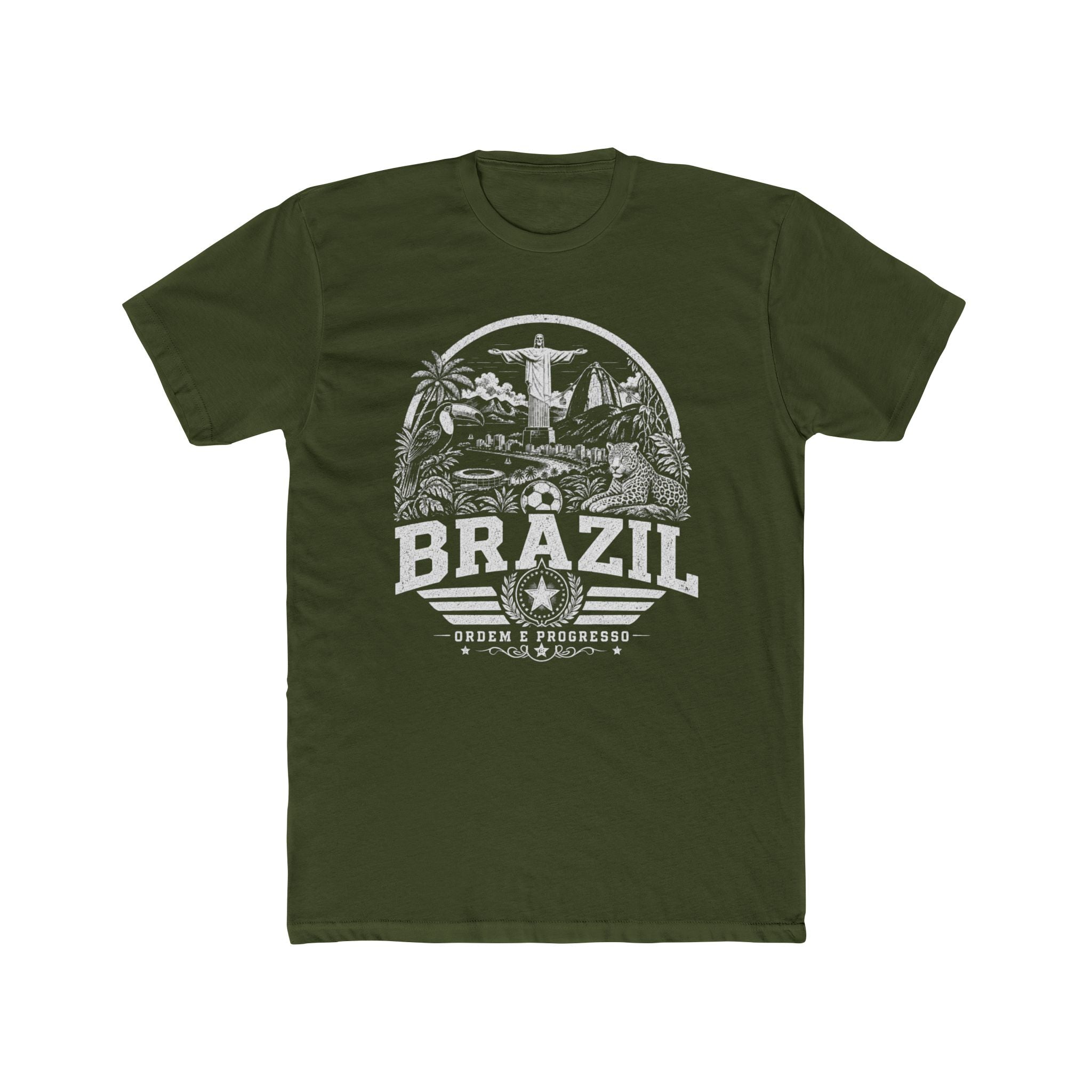 Brazil vintage landmarks men's tee — iconic landmark design | Nameshi Destinations (view 5)